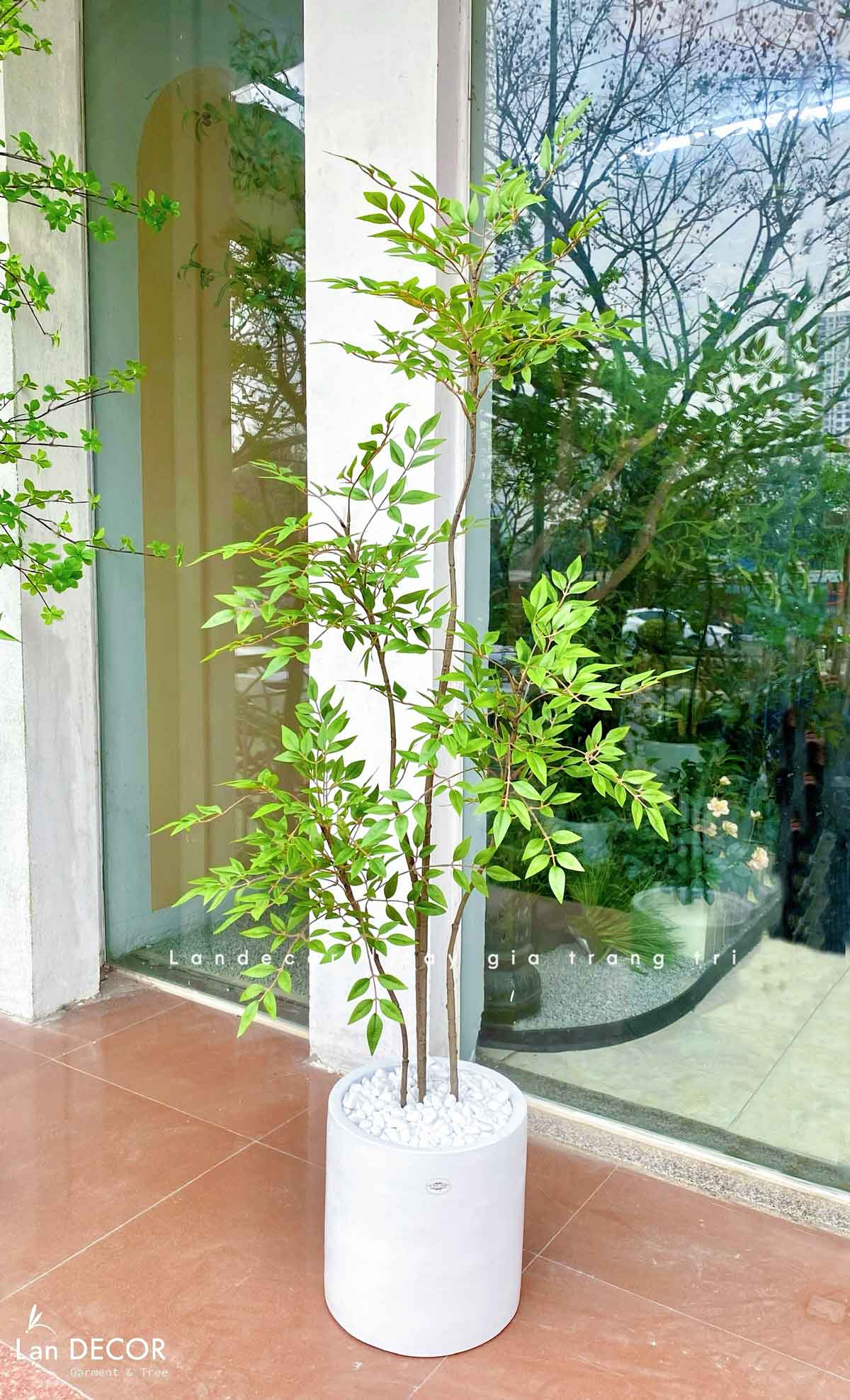 Nam Thiên Trúc Decor- Cây Nam Thiên Trúc Giả Trang Trí Nhà Đẹp (150cm)- LC3047-4 thân