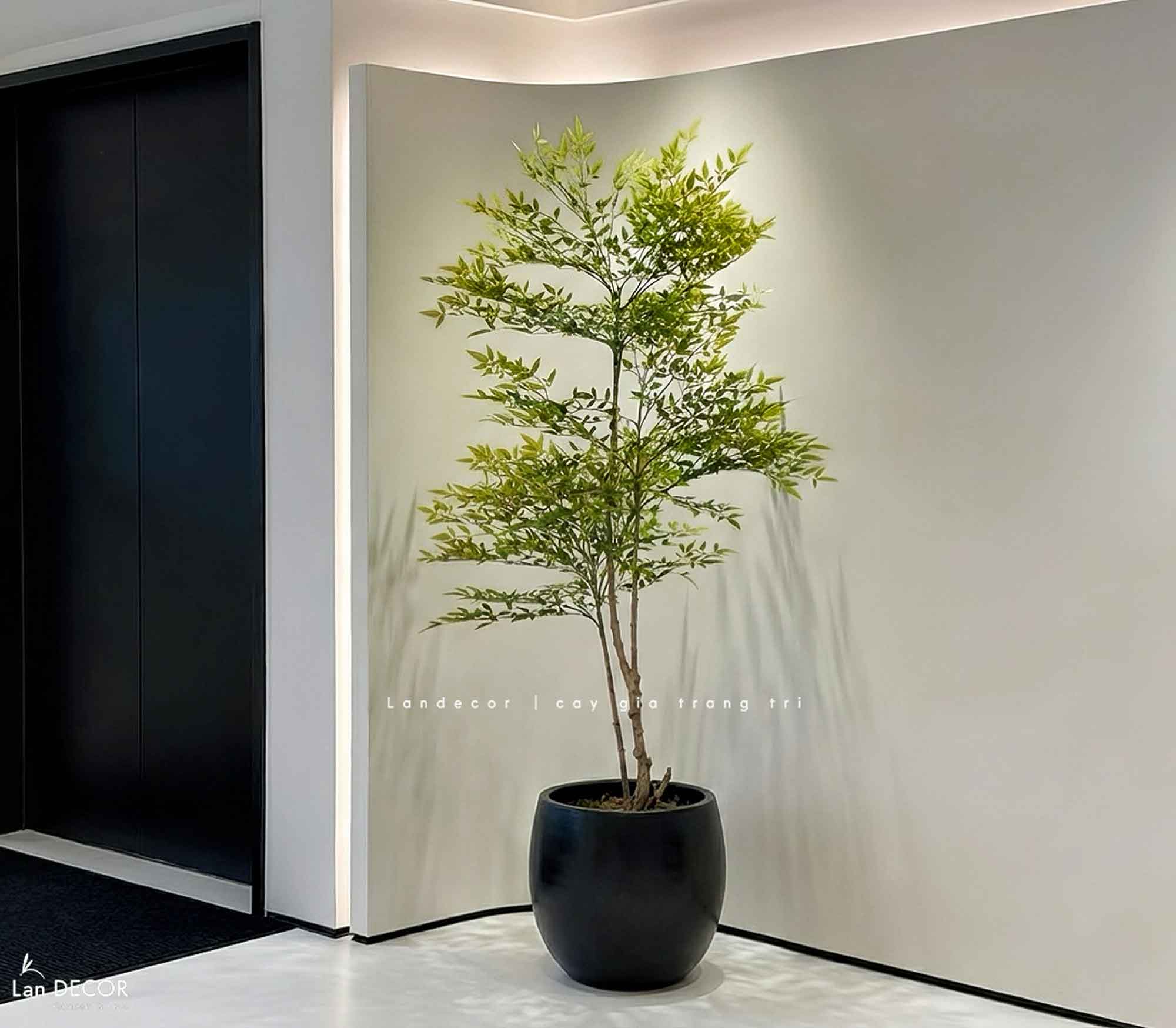 Cây Giả Decor- Cây Nam Thiên Trúc Giả Trang Trí Tiểu Cảnh Tự Nhiên (160cm)- LC3042