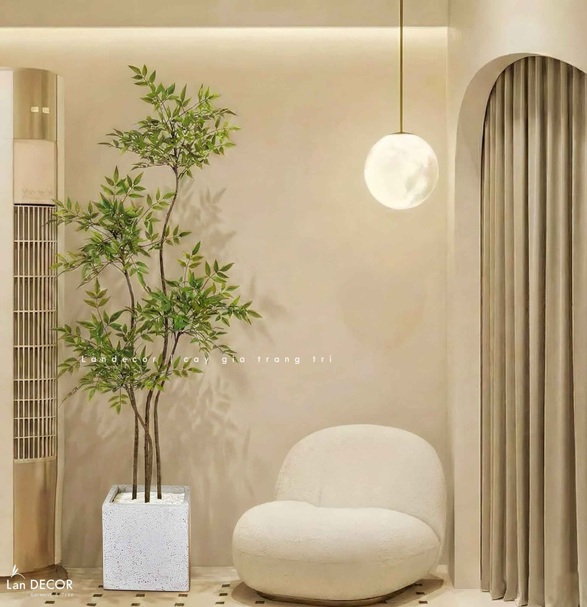 Nam Thiên Trúc Decor- Cây Nam Thiên Trúc Giả Trang Trí Nhà Đẹp (150cm)- LC3047-4 thân