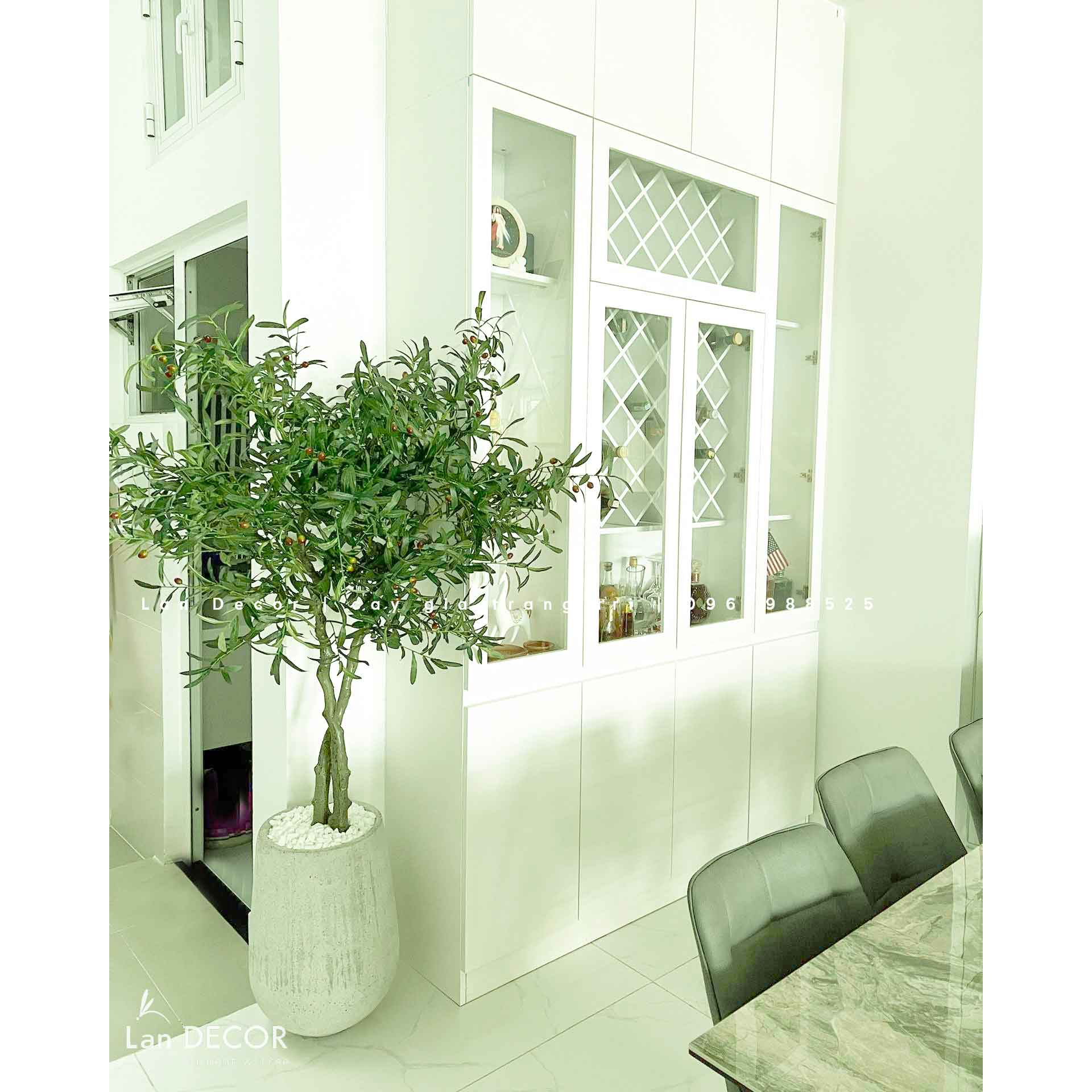 Cây Olive Giả -Cây Olive Giả Độc Đáo Trang Trí Nội Thất Lan Decor (180CM)- CC1218