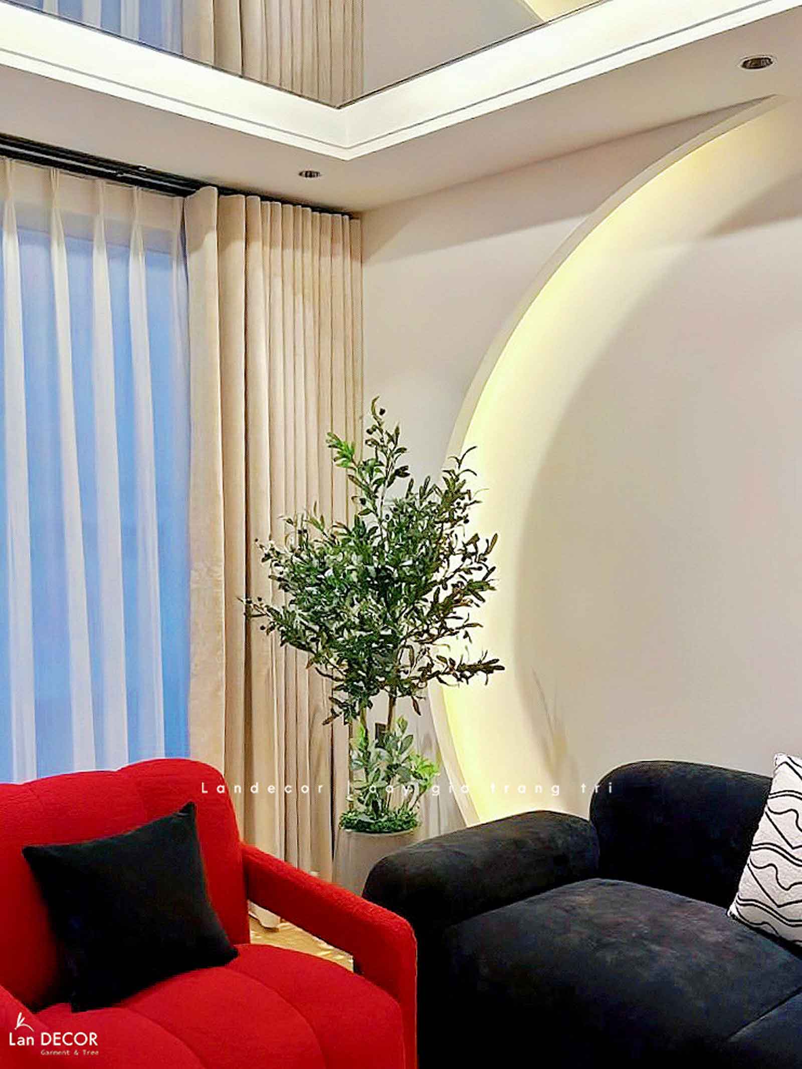 Cây Olive Giả- Chậu Cây Olive Giả Trang Trí Tiểu Cảnh Đẹp Mắt (160cm)- CC1208