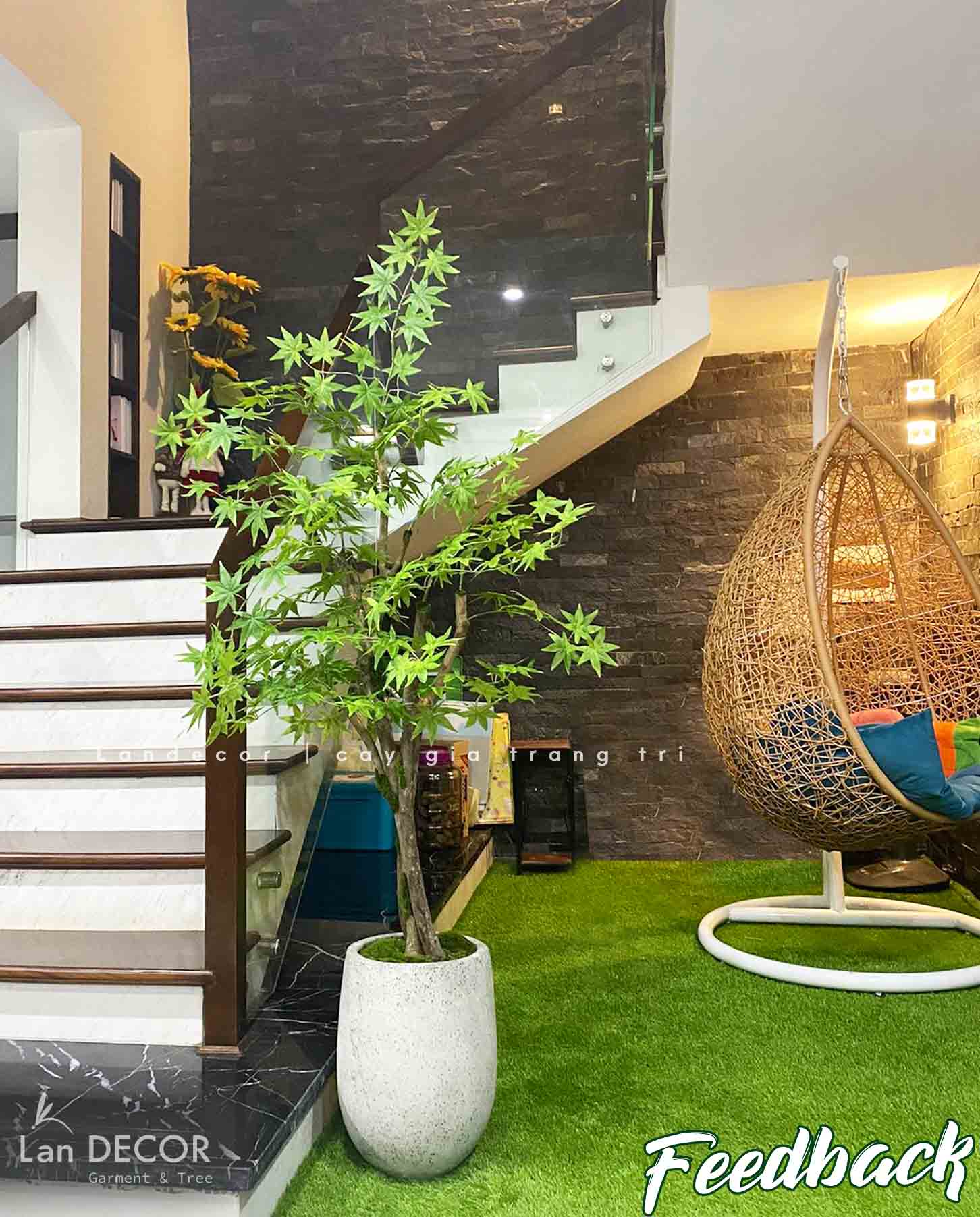 CÂY PHONG XANH TRANG TRÍ LANDECOR (165cm) - CC518