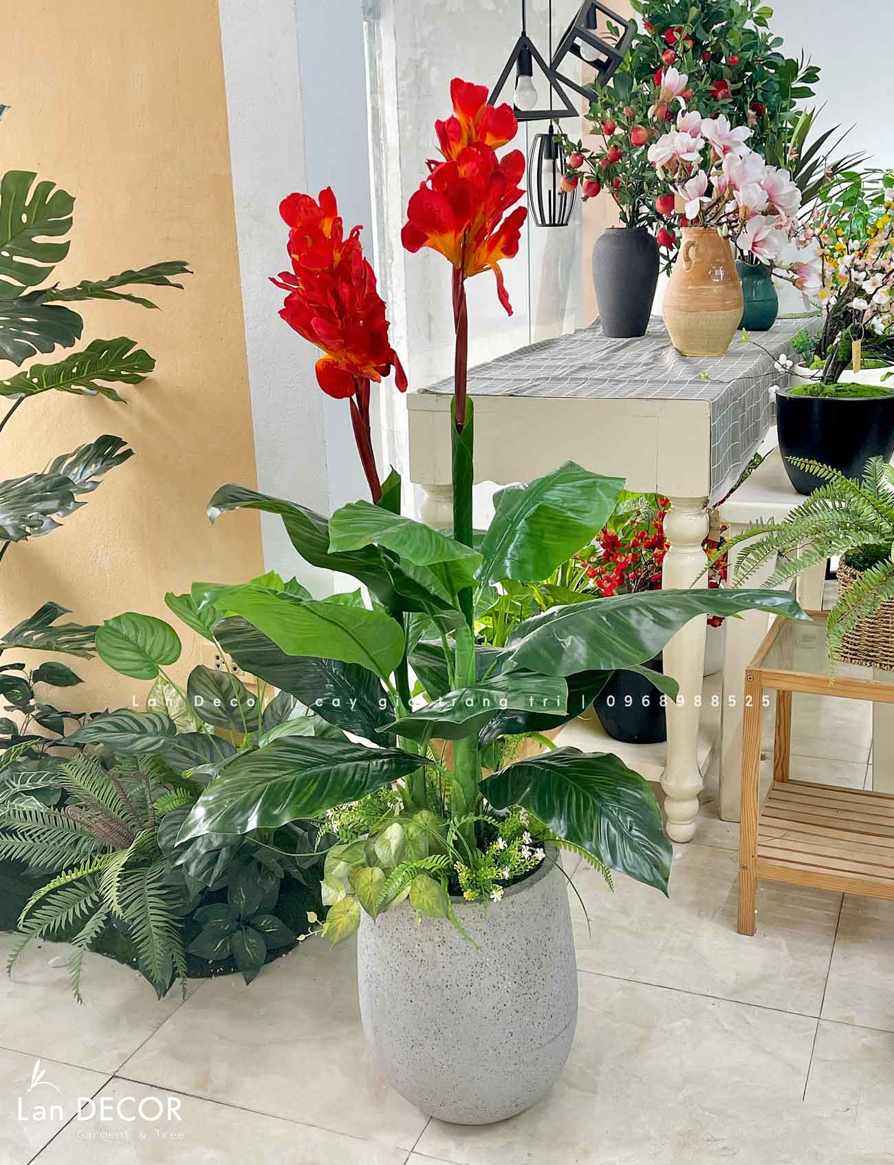 CÂY TÀI LỘC HOA TRANG TRÍ ĐẸP LAN DECOR - LC1802