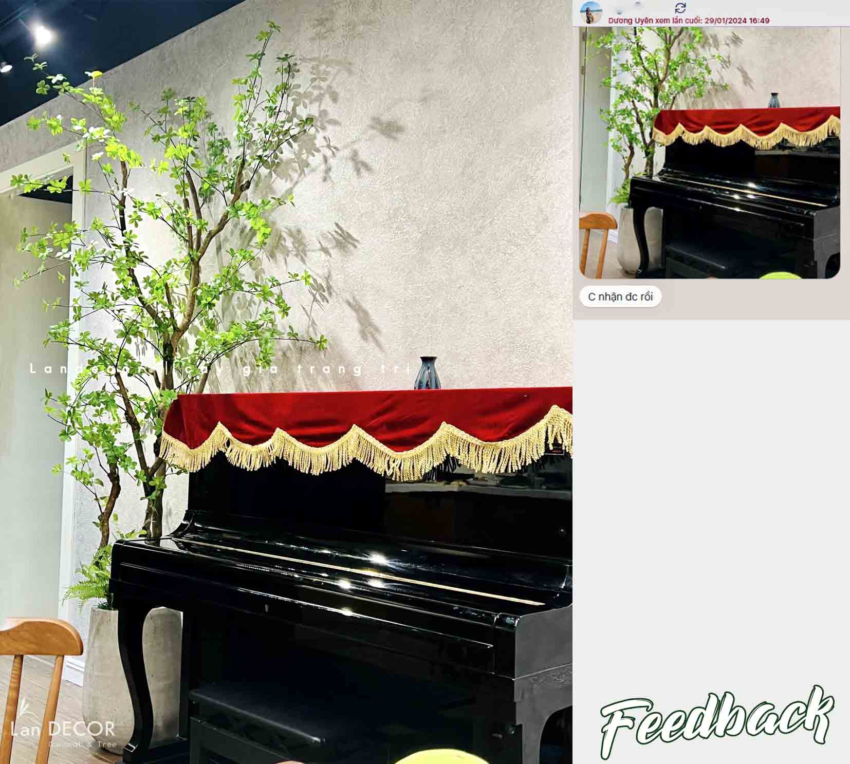 Cành Lá Giả Decor, Cành Thạch Nam Nhật Bản Trang Trí Nhà Đẹp - HC996