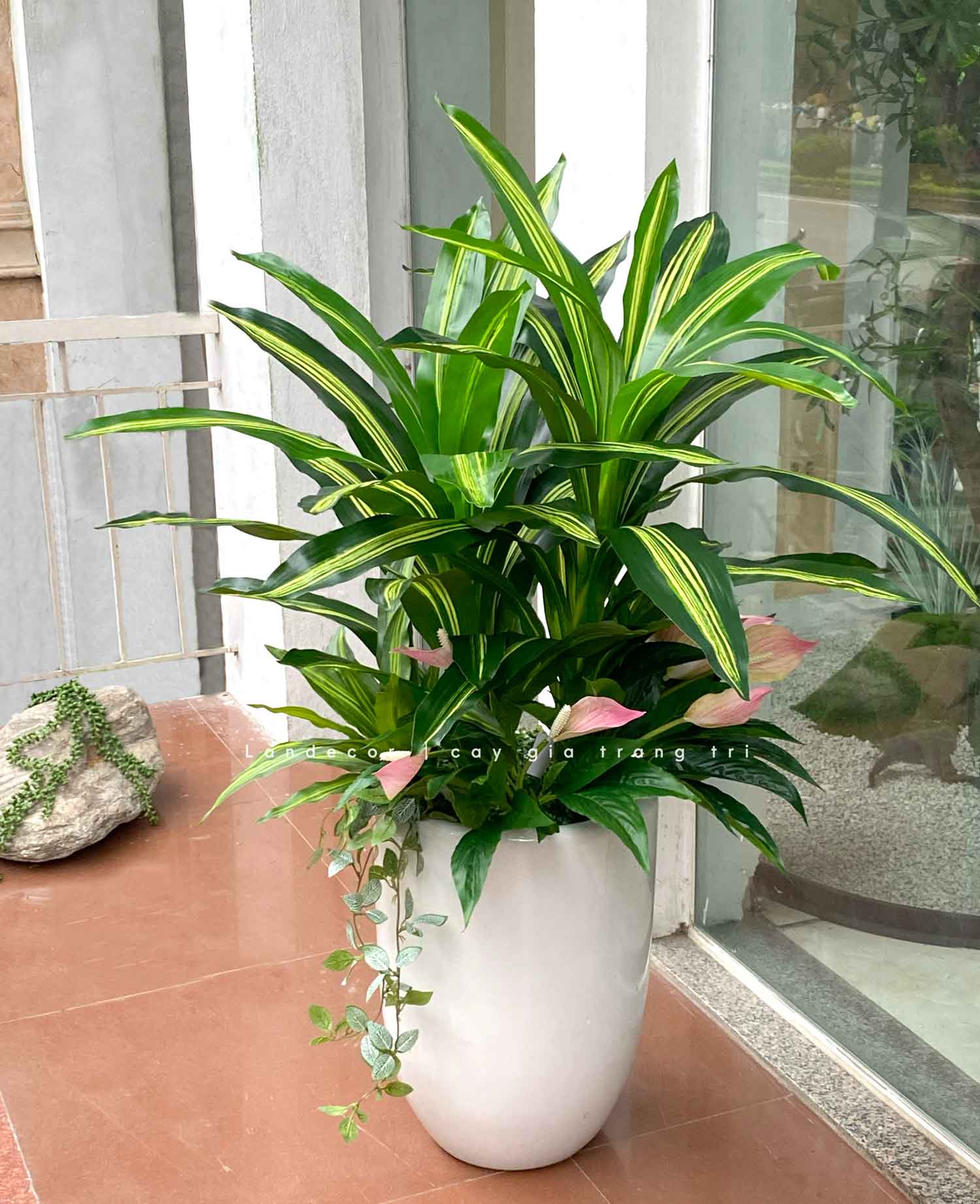 Cây Giả Decor- Cây Thiết Mộc Lan Giả Tiểu Cảnh (90cm)- LC2398