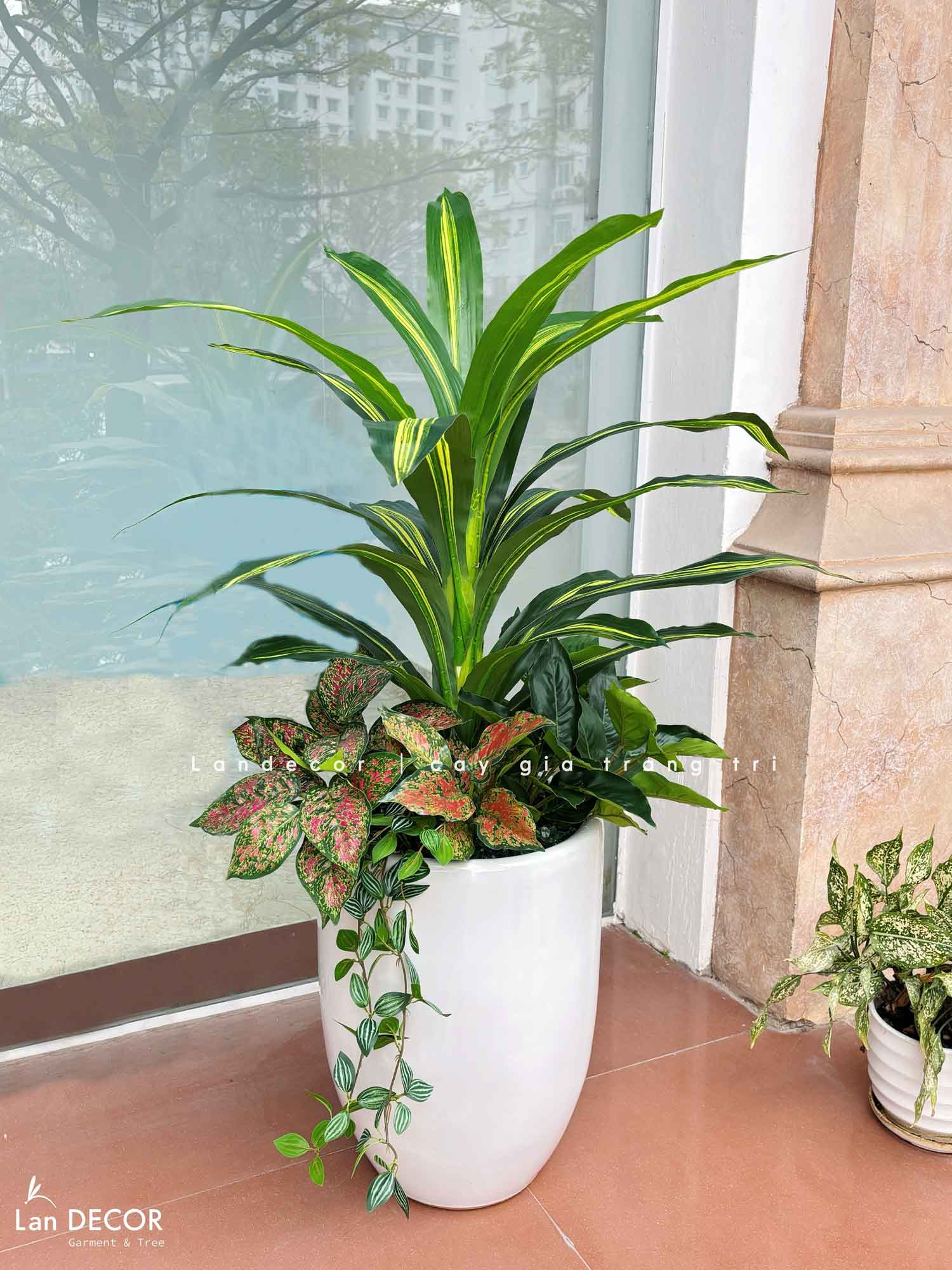 Cây Giả Decor- Cây Thiết Mộc Lan Giả Tiểu Cảnh (90cm)- LC2398