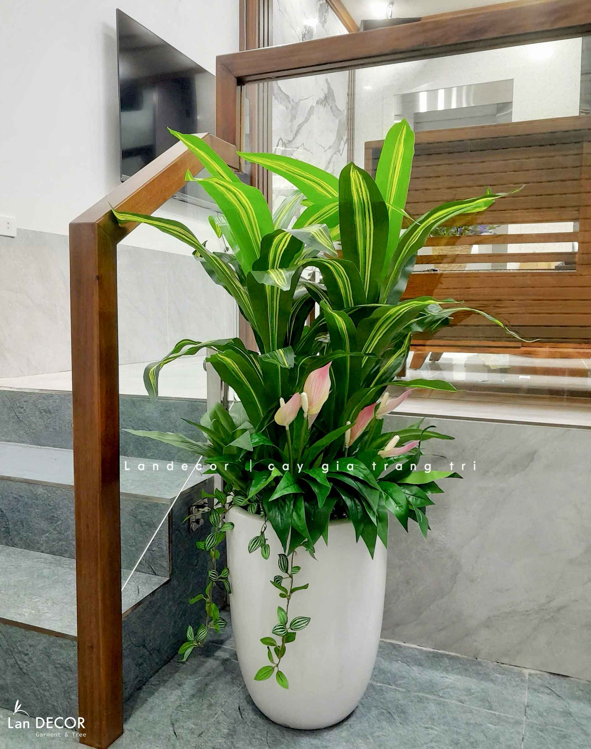 Cây Giả Decor- Cây Thiết Mộc Lan Giả Tiểu Cảnh (90cm)- LC2398