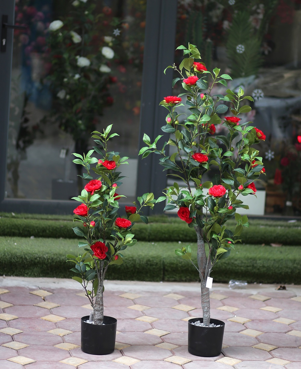 CÂY TRÀ ĐỎ TRANG TRÍ NHÀ ĐẸP LAN DECOR - LC3011-1 MIX