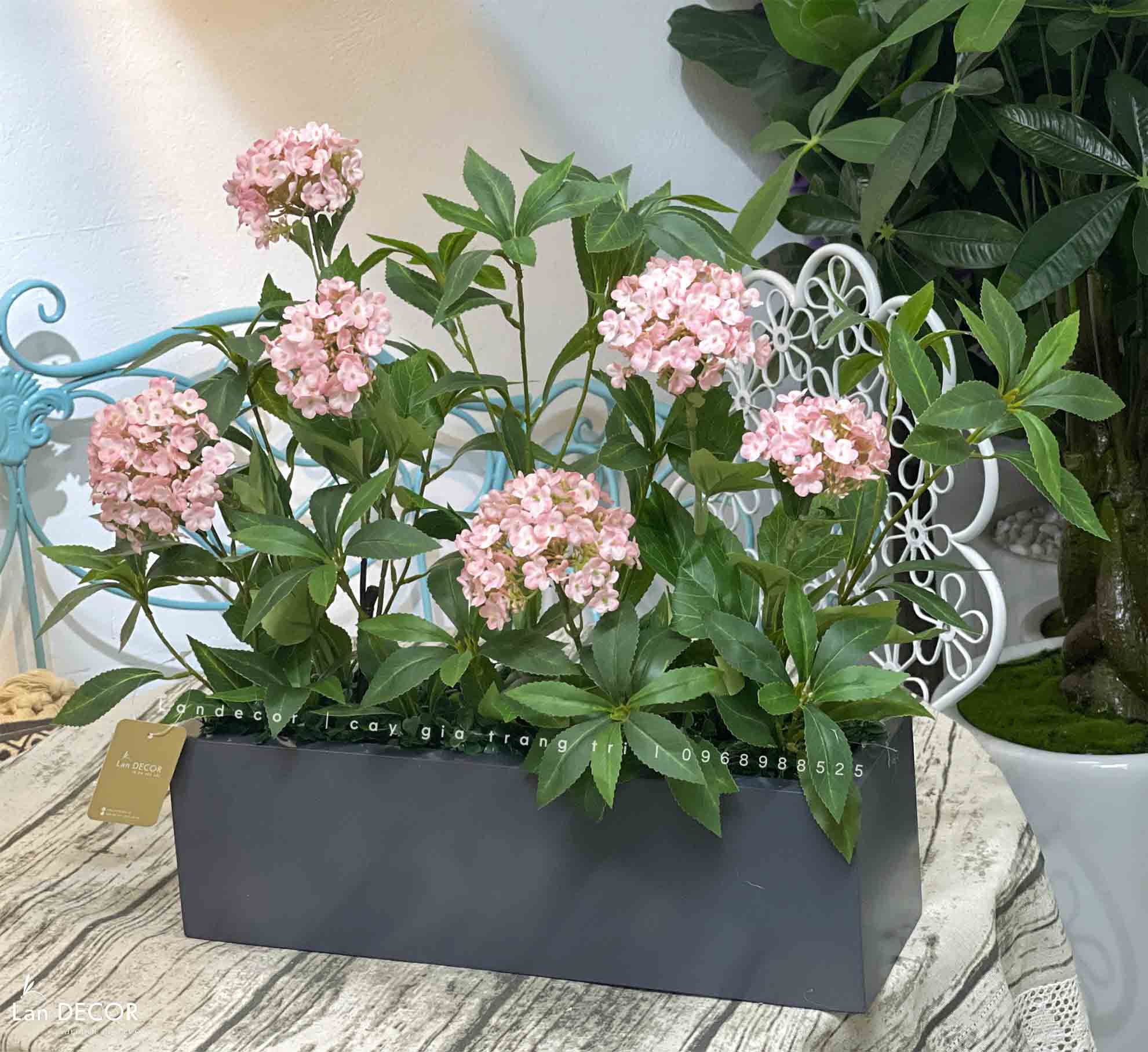 Bồn hoa tú cầu decor nhà vintage- CC908