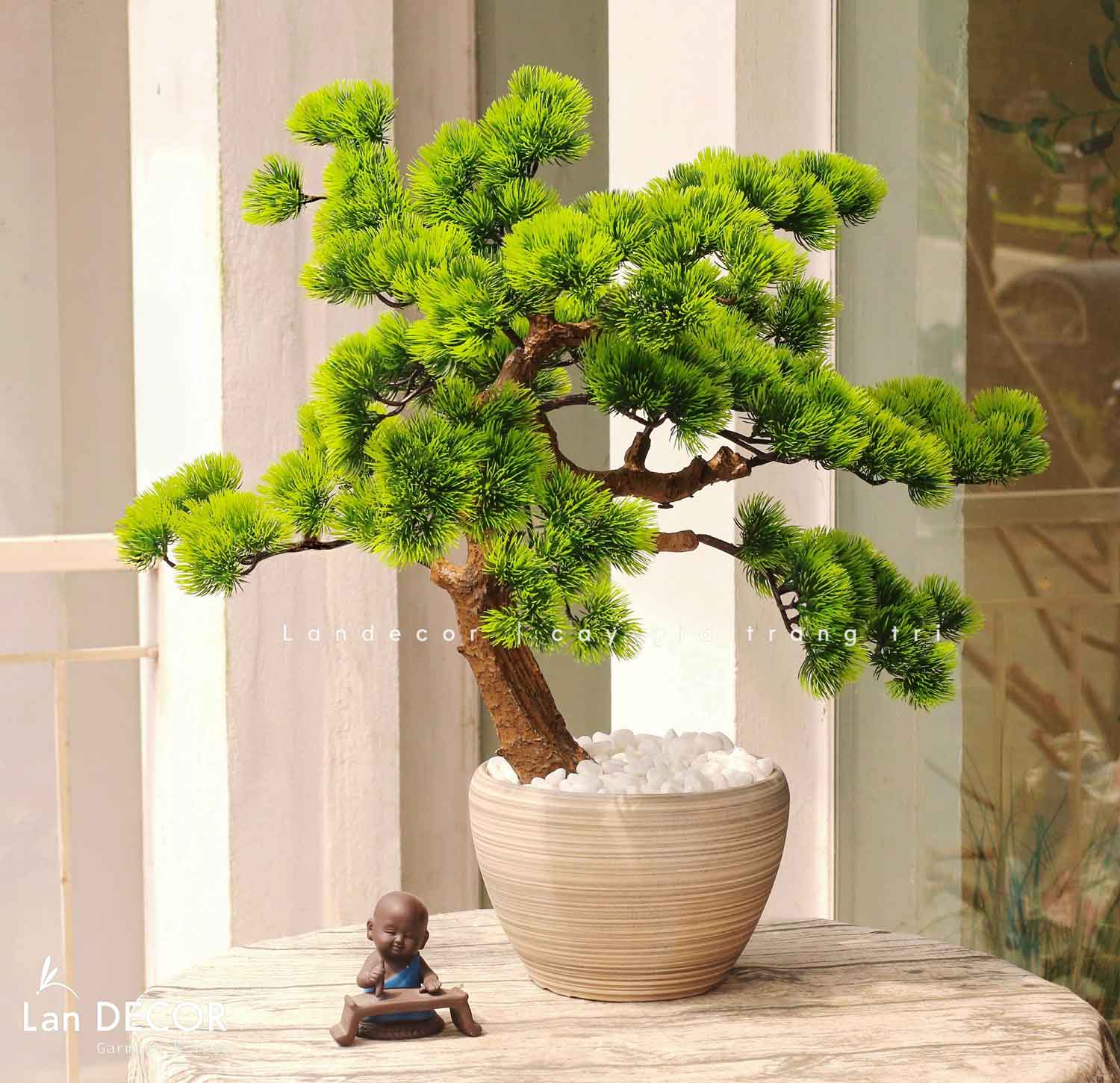 Cây Bonsai Thiết Kế - Cây Tùng Bonsai Giả Trang Trí (60cm)- CC1271