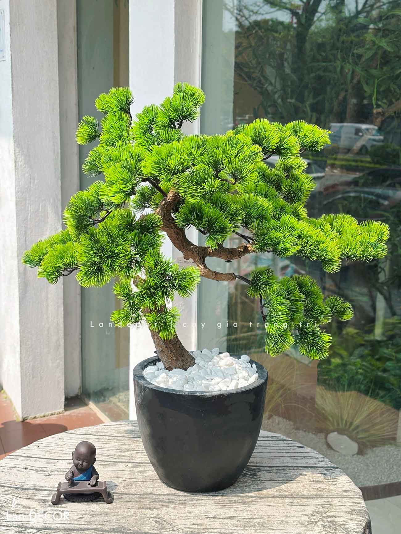 Cây Bonsai Thiết Kế - Cây Tùng Bonsai Giả Trang Trí (60cm)- CC1271