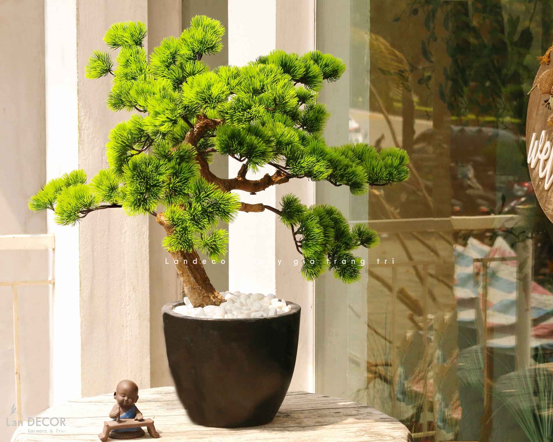 Cây Bonsai Thiết Kế - Cây Tùng Bonsai Giả Trang Trí (60cm)- CC1271