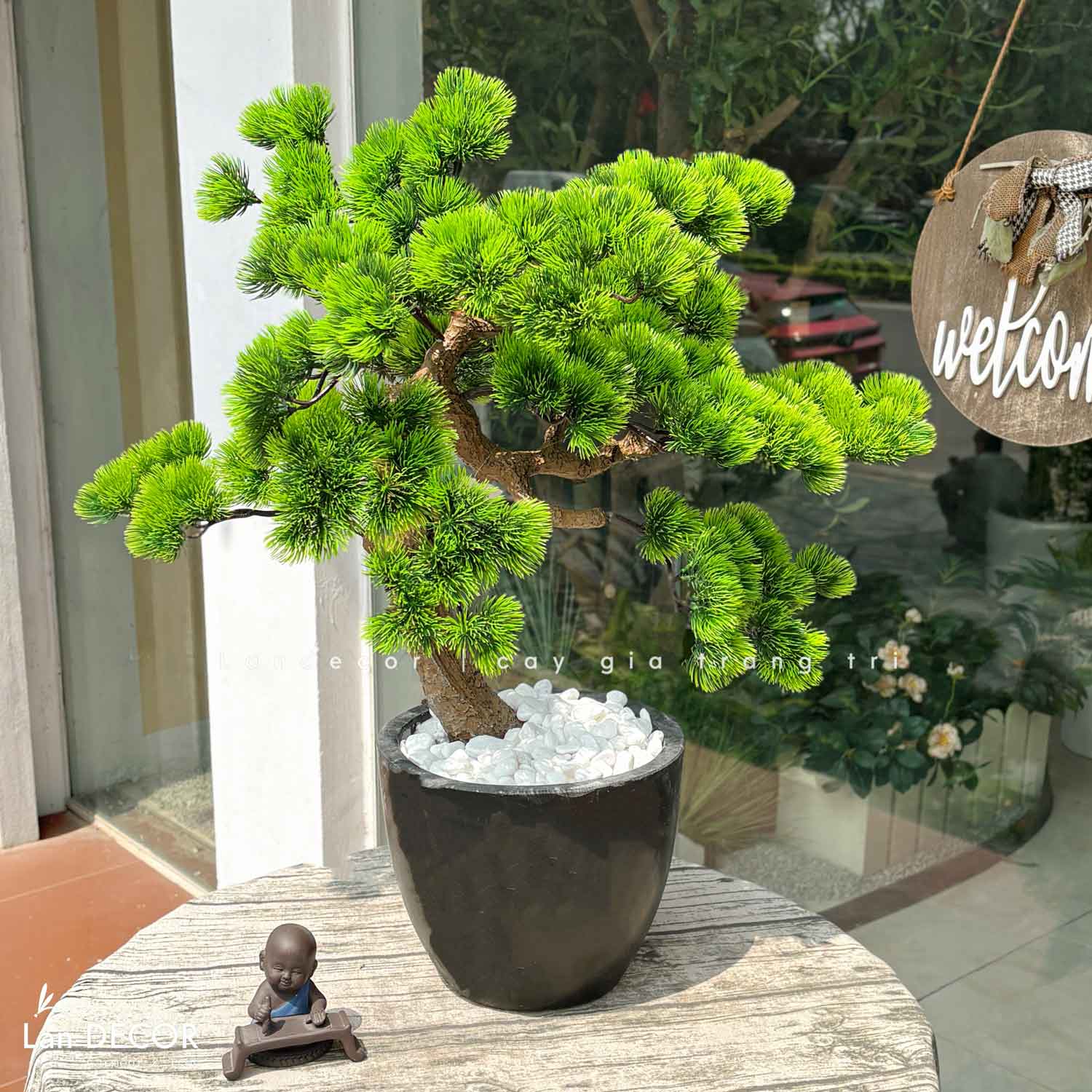 Cây Bonsai Thiết Kế - Cây Tùng Bonsai Giả Trang Trí (60cm)- CC1271