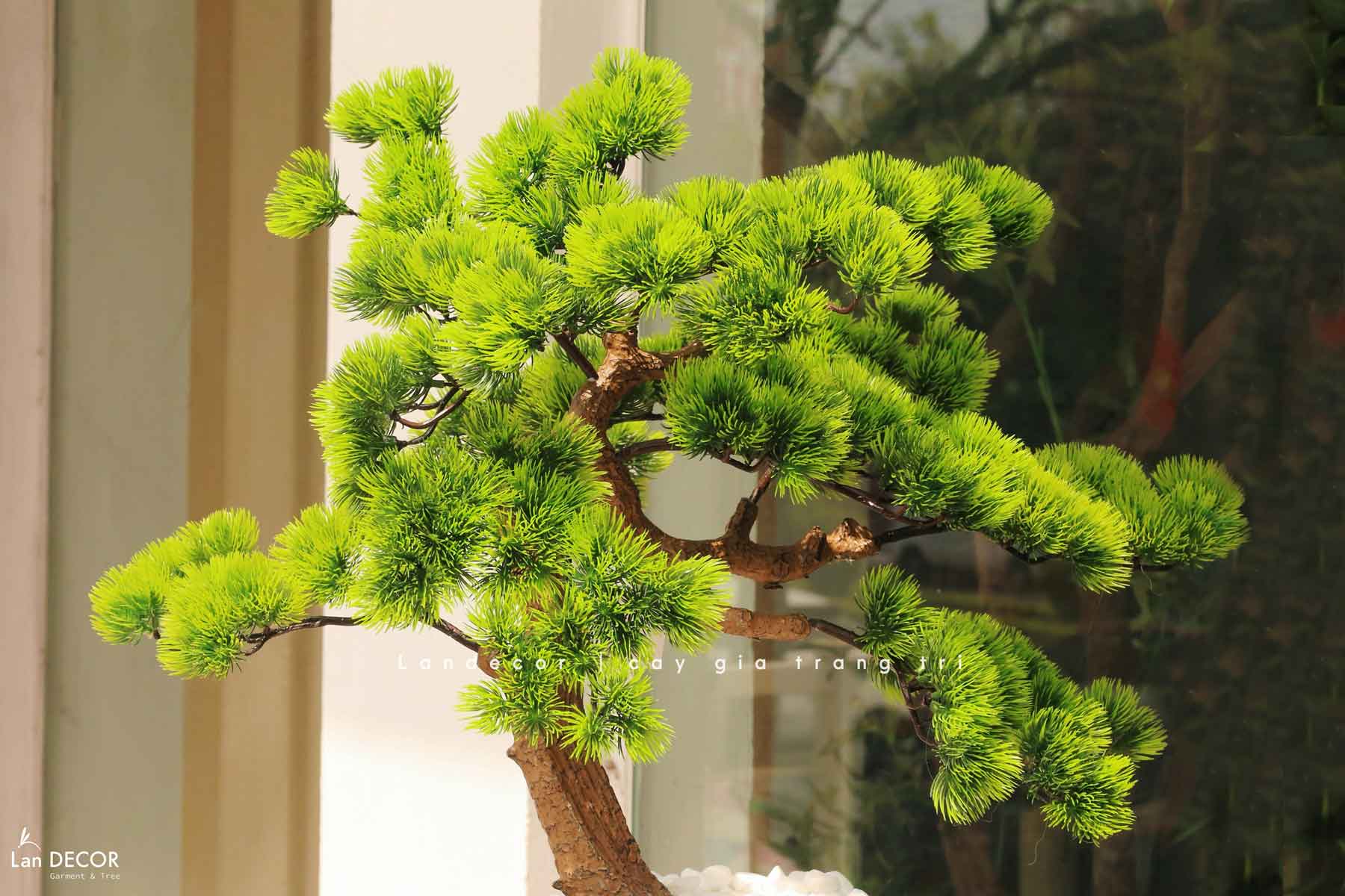 Cây Bonsai Thiết Kế - Cây Tùng Bonsai Giả Trang Trí (60cm)- CC1271