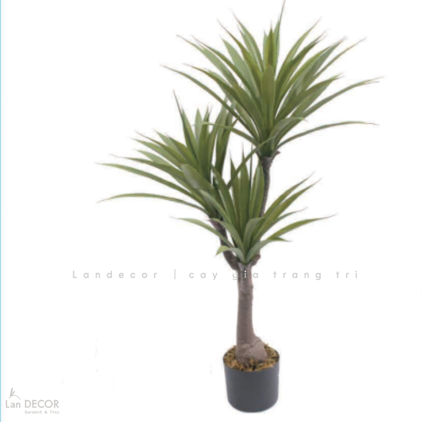 Cây Giả Decor- Cây Yucca Giả Thiết Kế Tiểu Cảnh Cửa Hiệu (105cm)- LC3493