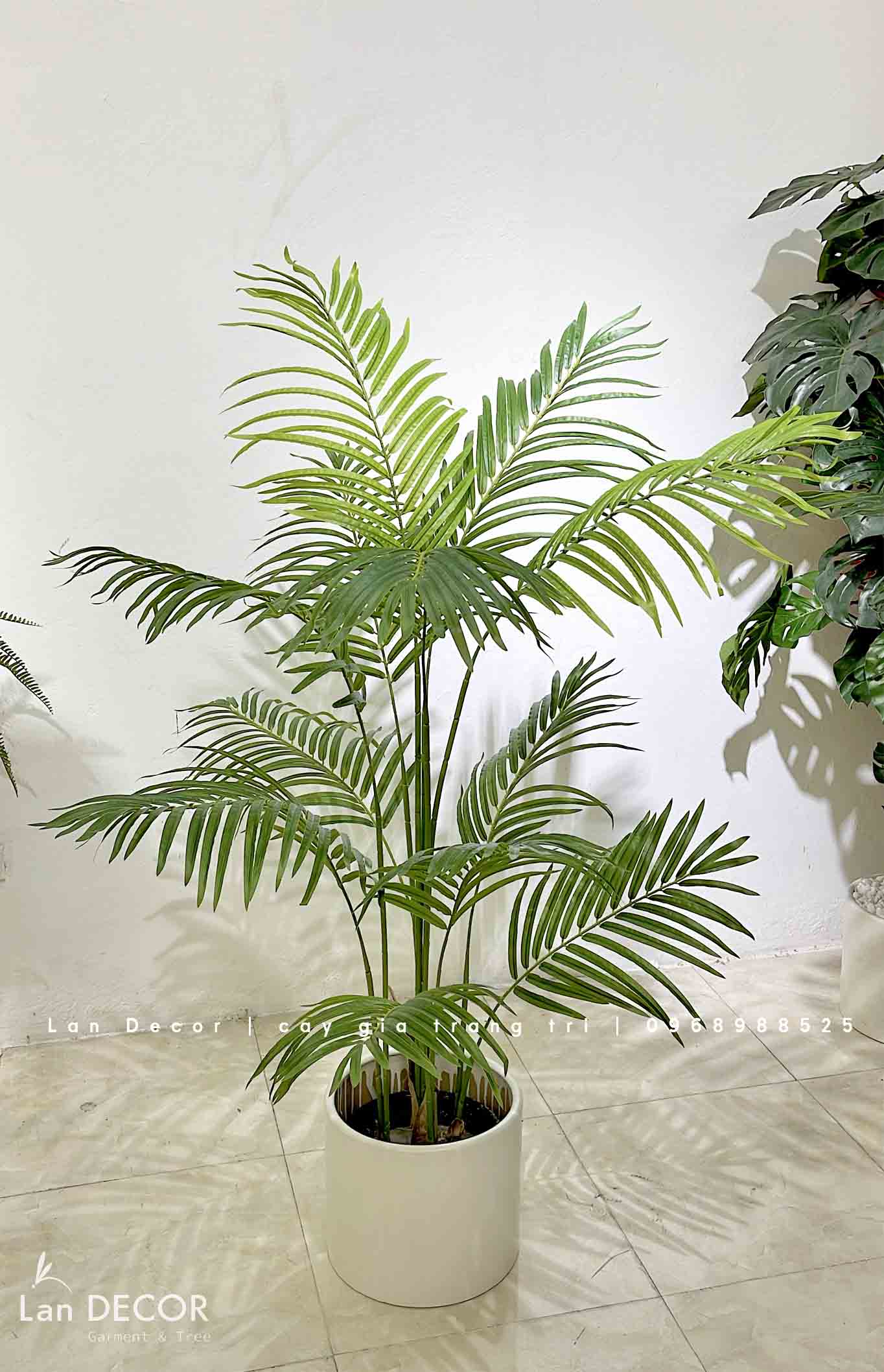 Cây giả decor - Cây dừa cảnh trang trí không gian xanh mát (150cm)- LC3038