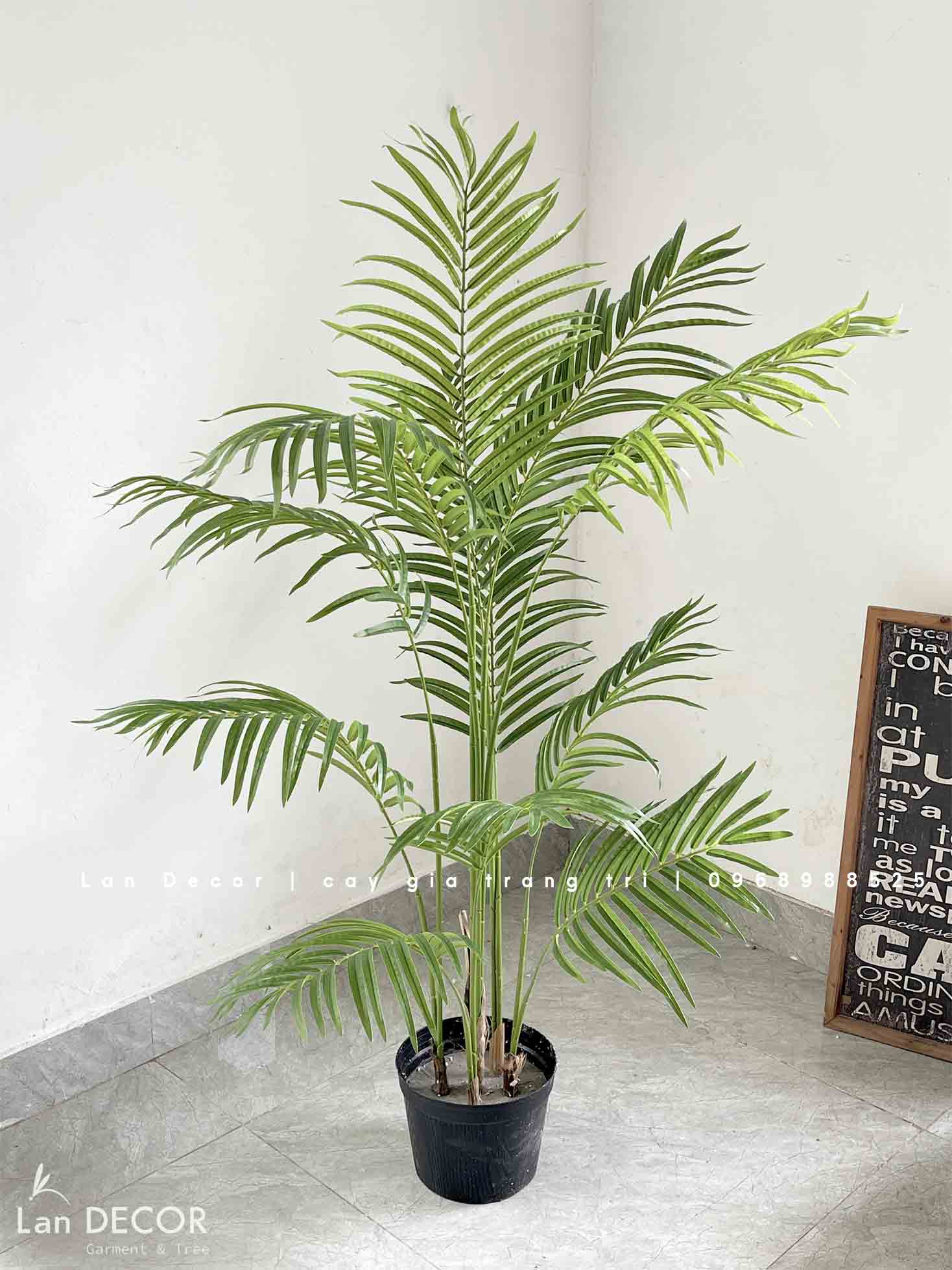 Cây giả decor - Cây dừa cảnh trang trí không gian xanh mát (150cm)- LC3038