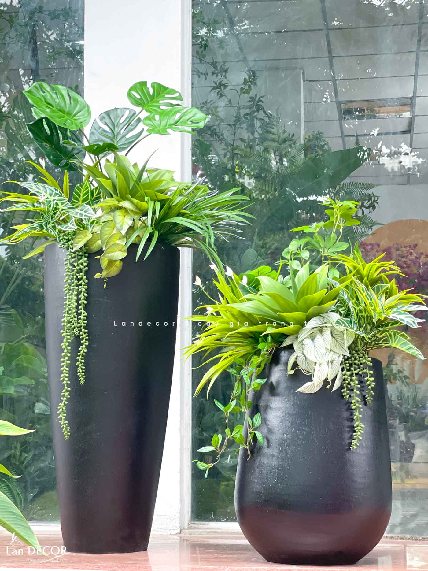 Tiểu Cảnh Giả Trang Trí- Chậu Cây Tiểu Cảnh Thiết Kế Độc Đáo (cao 90cm, tán 60cm)- CC1124