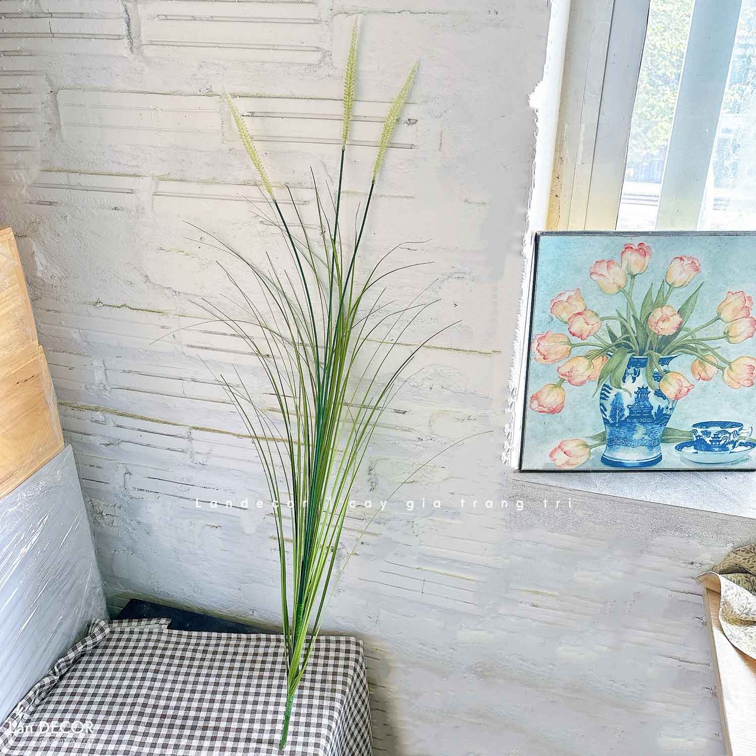 Cỏ Lau Giả- Cành Cỏ Lau Giả Không Lông Thiết Kệ Ụ Rêu Tiểu Cảnh, Decor Kệ Cây- CC1088