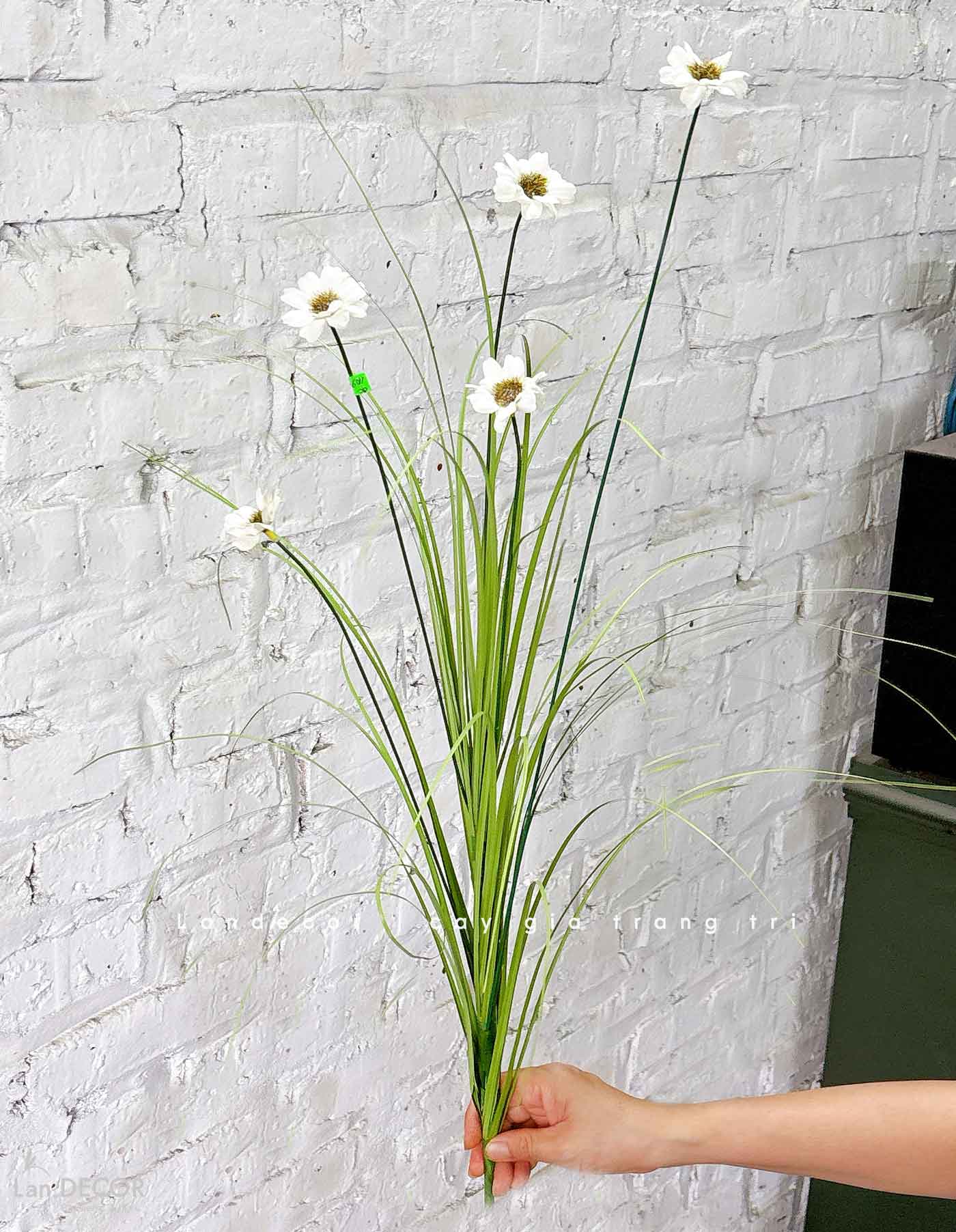 Cành Hoa Cúc Giả- Cành Hoa Cúc Giả Thiết Kế Lan Decor, Trang Trí Kệ Cây Hoa, Decor Căn Hộ, Bồn Rêu Tiểu Cảnh- CC1094