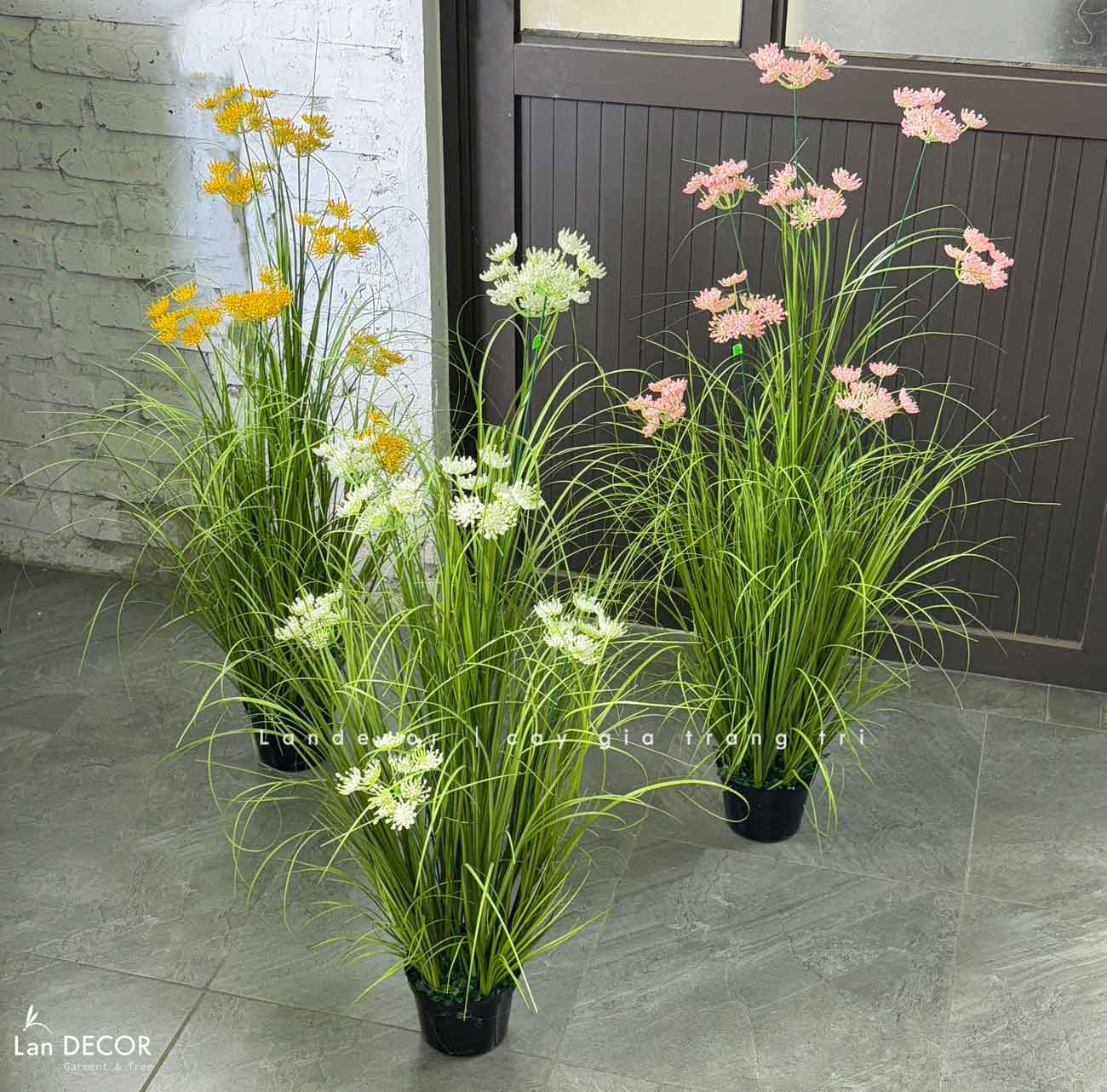 Hoa Hồi Hương Giả-Chậu Hoa Hồi Hương Trang Trí Căn Hộ Đẹp Tự Nhiên  (cao 100cm, tán 55cm)- CC1096