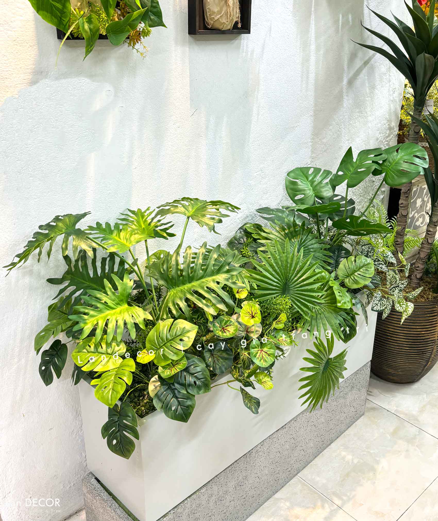 Bồn Cây Giả- Bồn Cây Giả Tiểu Cảnh Thiết Kế Không Gian Xanh (100X50X100cm)- BC292
