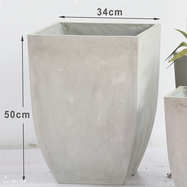 Chậu xi măng vuông vát (34*50) - CXM007