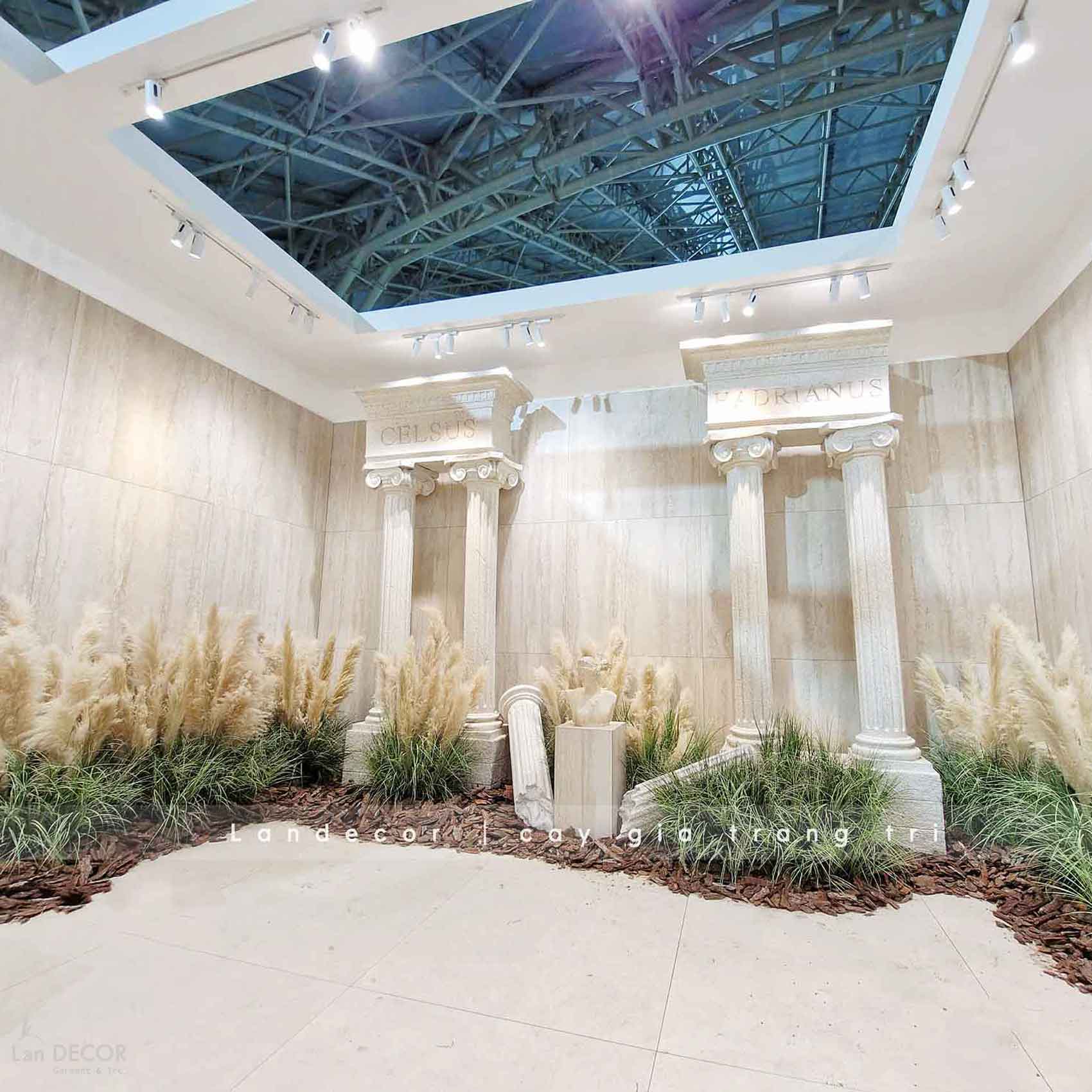 Thi Công Tiểu Cảnh Triển Lãm, Decor Concept Lau Khô Độc Đáo