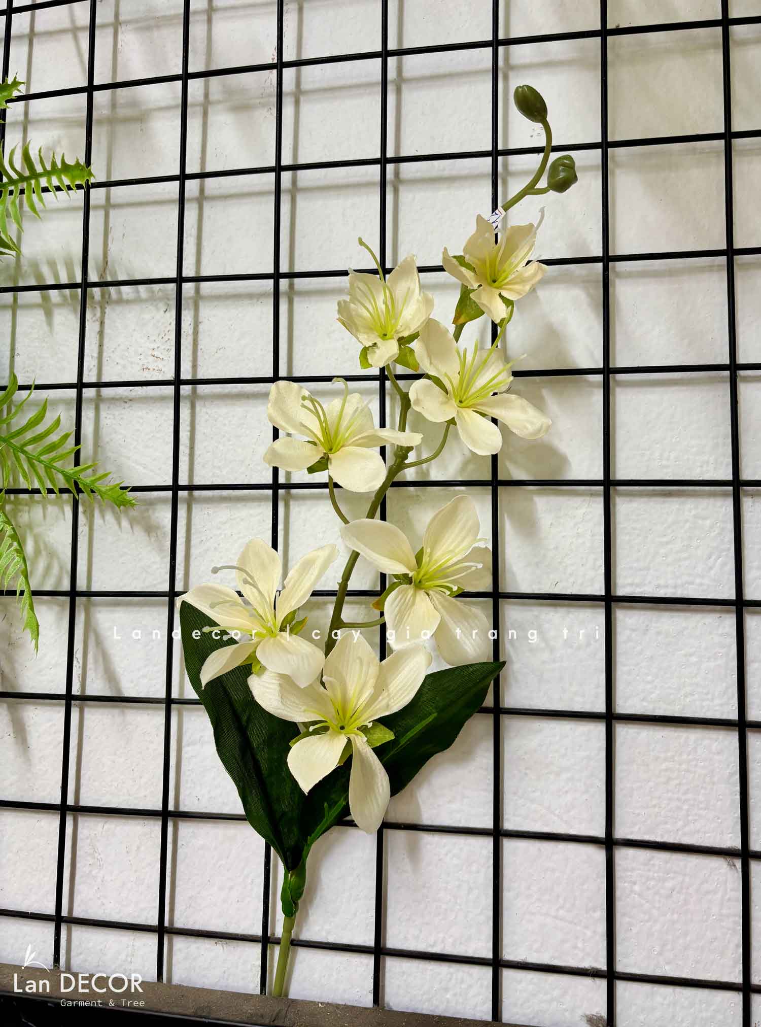 Cành Hoa Giả Decor- Cành Địa Lan Giả Decor Cửa Hiệu (70cm) - HC1271