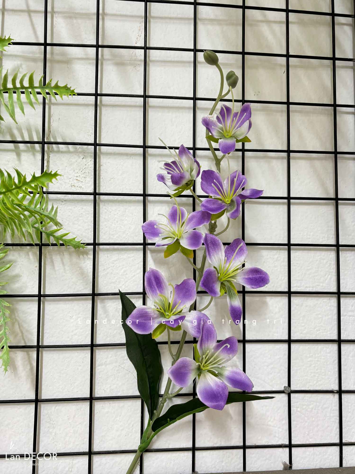 Cành Hoa Giả Decor- Cành Địa Lan Giả Decor Cửa Hiệu (70cm) - HC1271