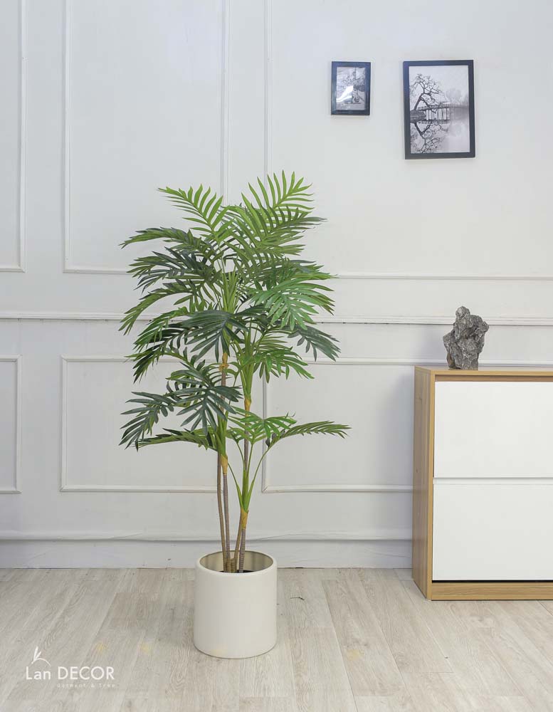 Cây dừa cảnh giả trang trí nhà sang trọng LanDecor (140cm) - LC2956
