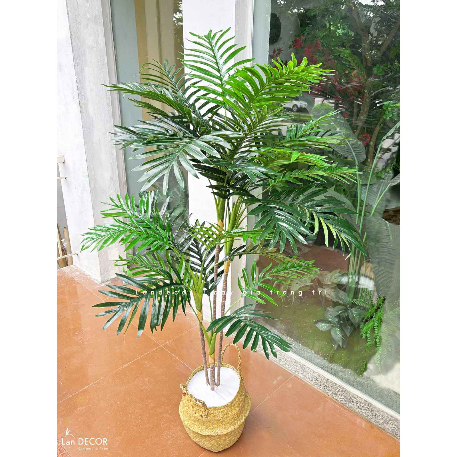 Cây dừa cảnh giả trang trí nhà sang trọng LanDecor (140cm) - LC2956