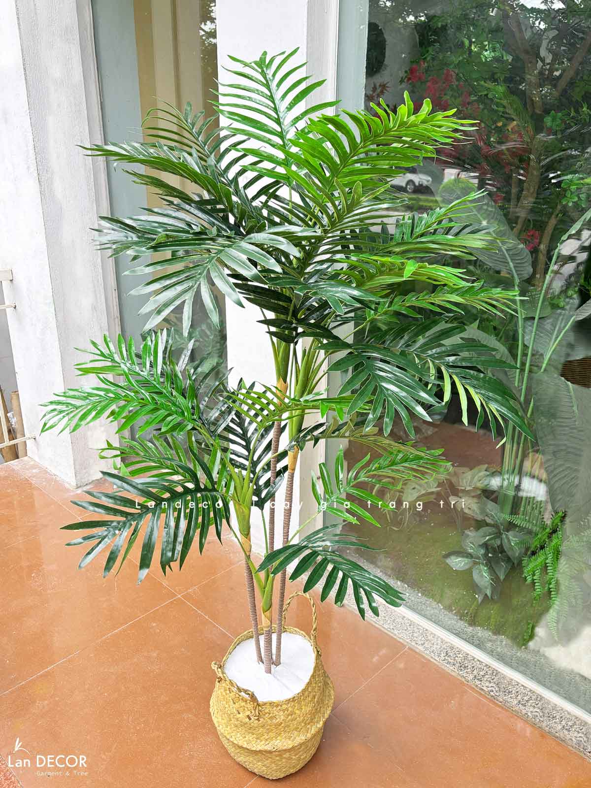Cây dừa cảnh giả trang trí nhà sang trọng LanDecor (140cm) - LC2956