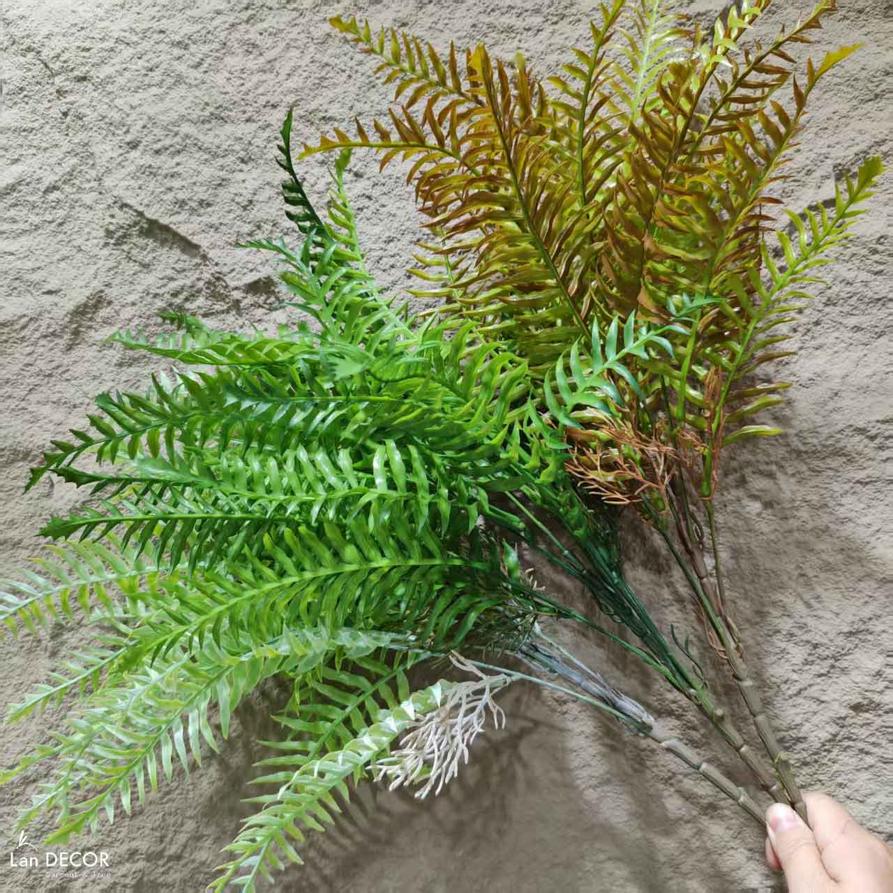 Dương Xỉ Giả Decor- Cành Dương Xỉ Giả Trang Trí Bồn Tiểu Cảnh (55cm, 7 nhánh)- HC1294
