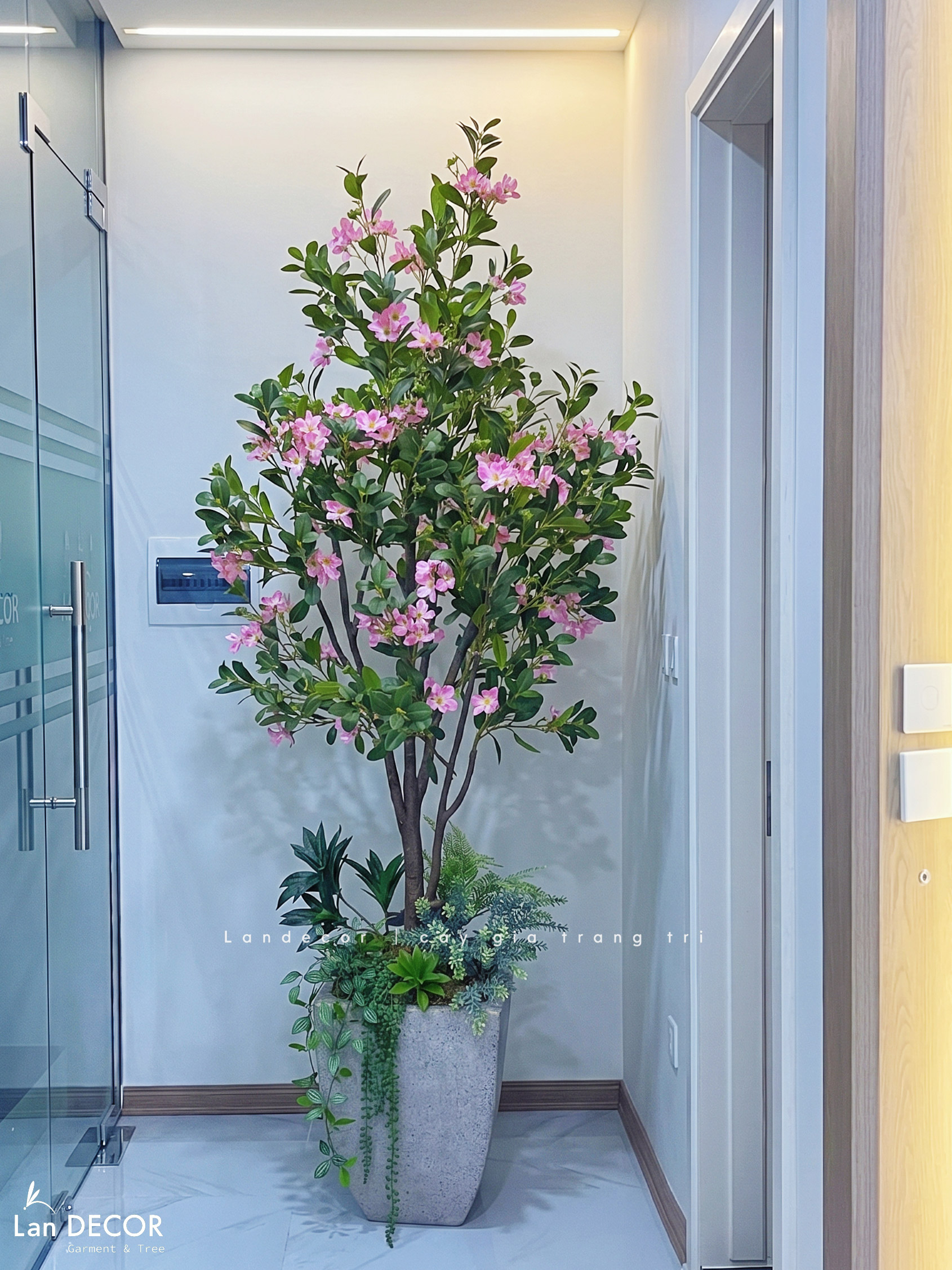 Cây Hoa Giả Decor - Cây Hoa Sim Giả Trang Trí Nội Thất - CC1413