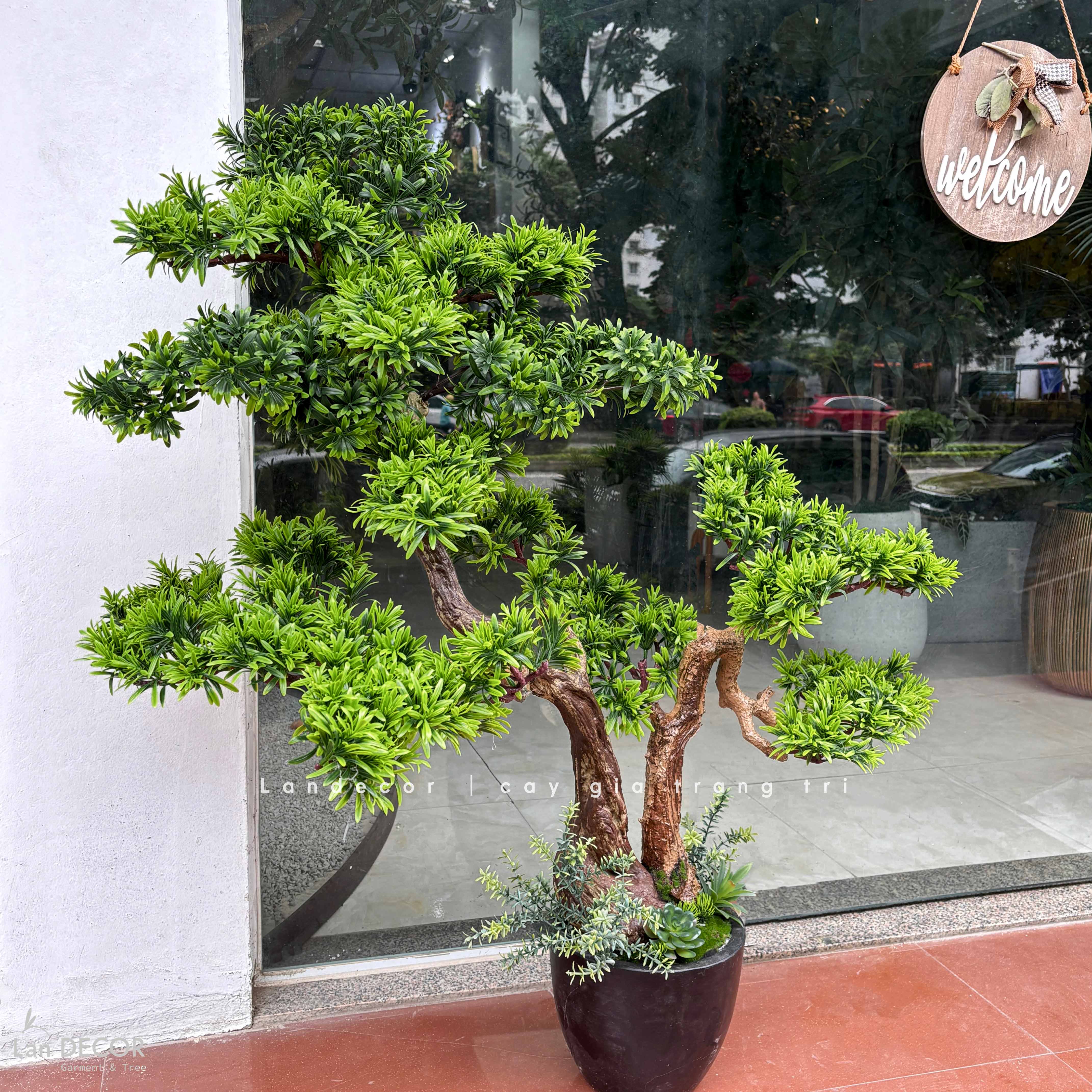 Cây Bonsai Thiết Kế - Cây Tùng Bonsai Giả Thiết Kế Tiểu Cảnh (110cm)- CC1335