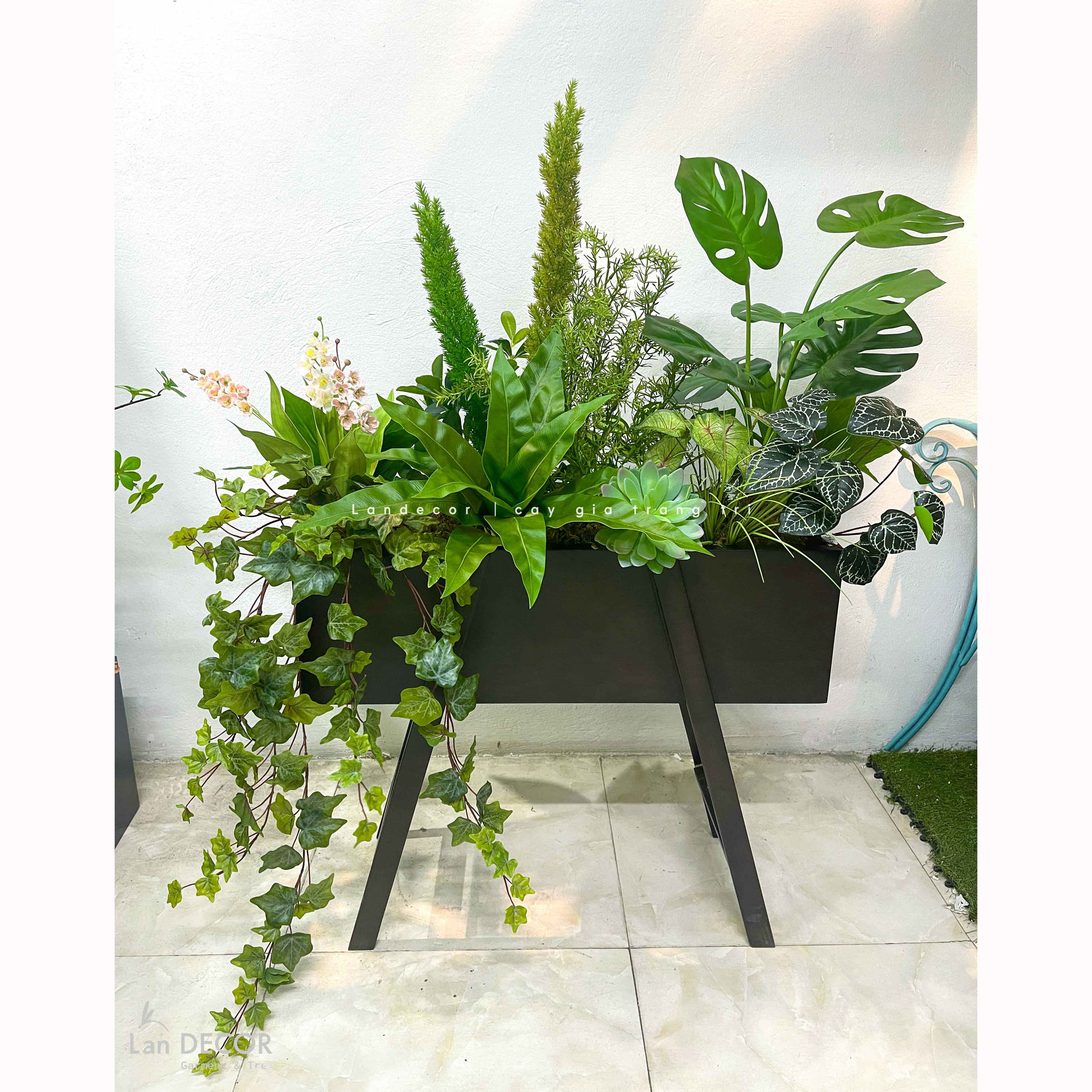 Tiểu Cảnh Cây Giả- Kệ Cây Giả Thiết Kế Không Gian Xanh Tự Nhiên (100X50X110CM) - BC276