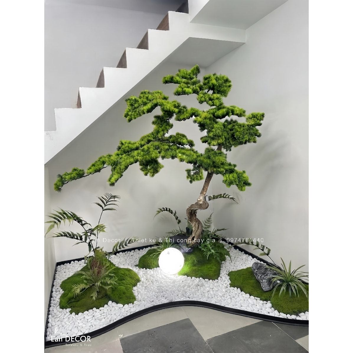 Tùng Bonsai- Tiểu Cảnh Cây Tùng Bonsai Giả Thiết Kế Không Gian