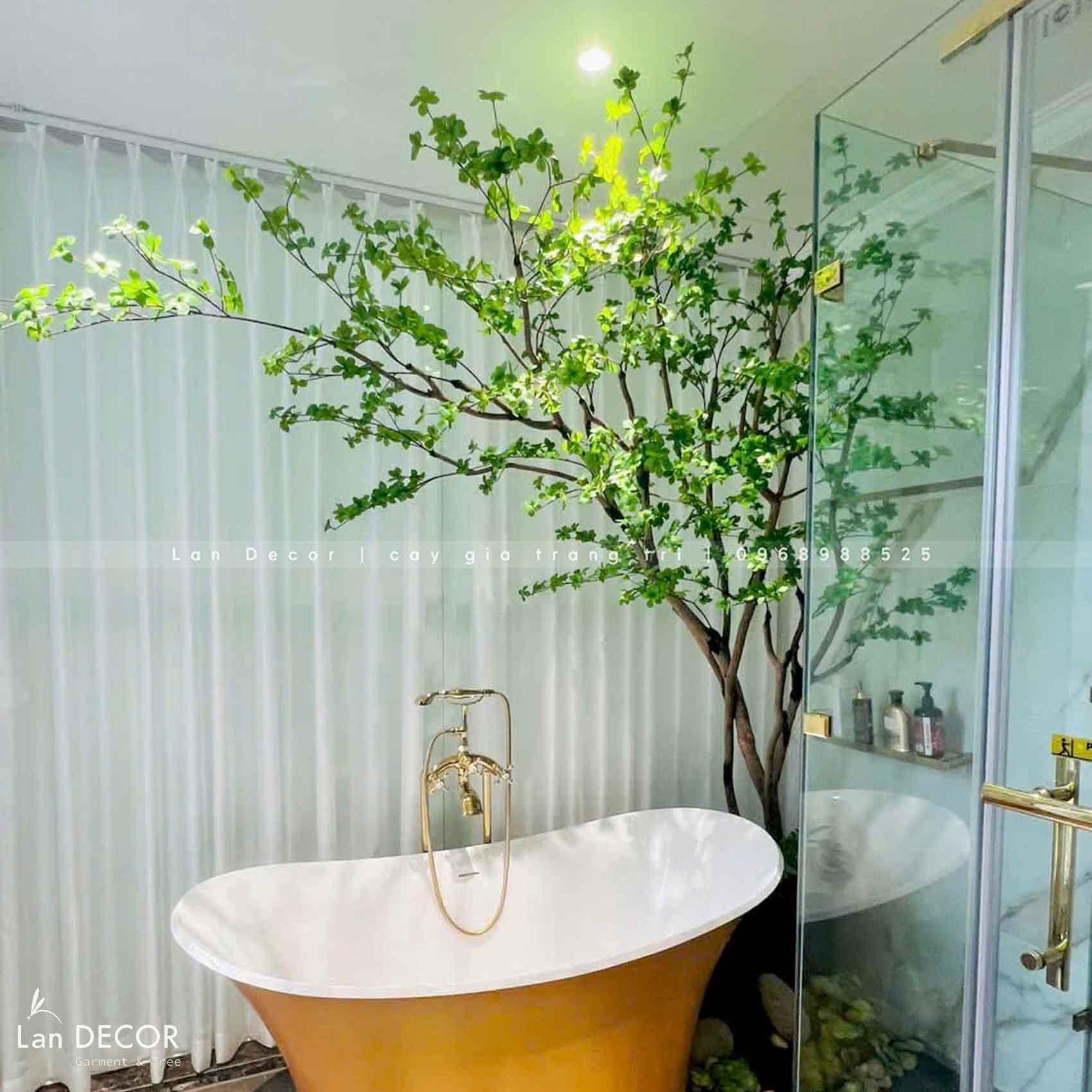 Cây Giả Trang Trí- Cây Thạch Nam Dáng Huyền Decor Ấn Tượng (2m8)- CC1013