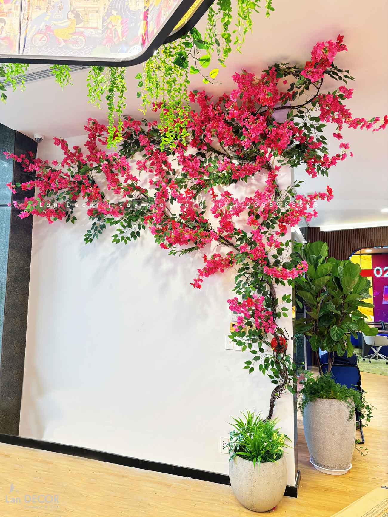 Thiết Kế, Thi Công Tiểu Cảnh Cây Leo Rủ, Kiến Tạo Văn Phòng Xanh - Văn Phòng Vikki Hà Nội