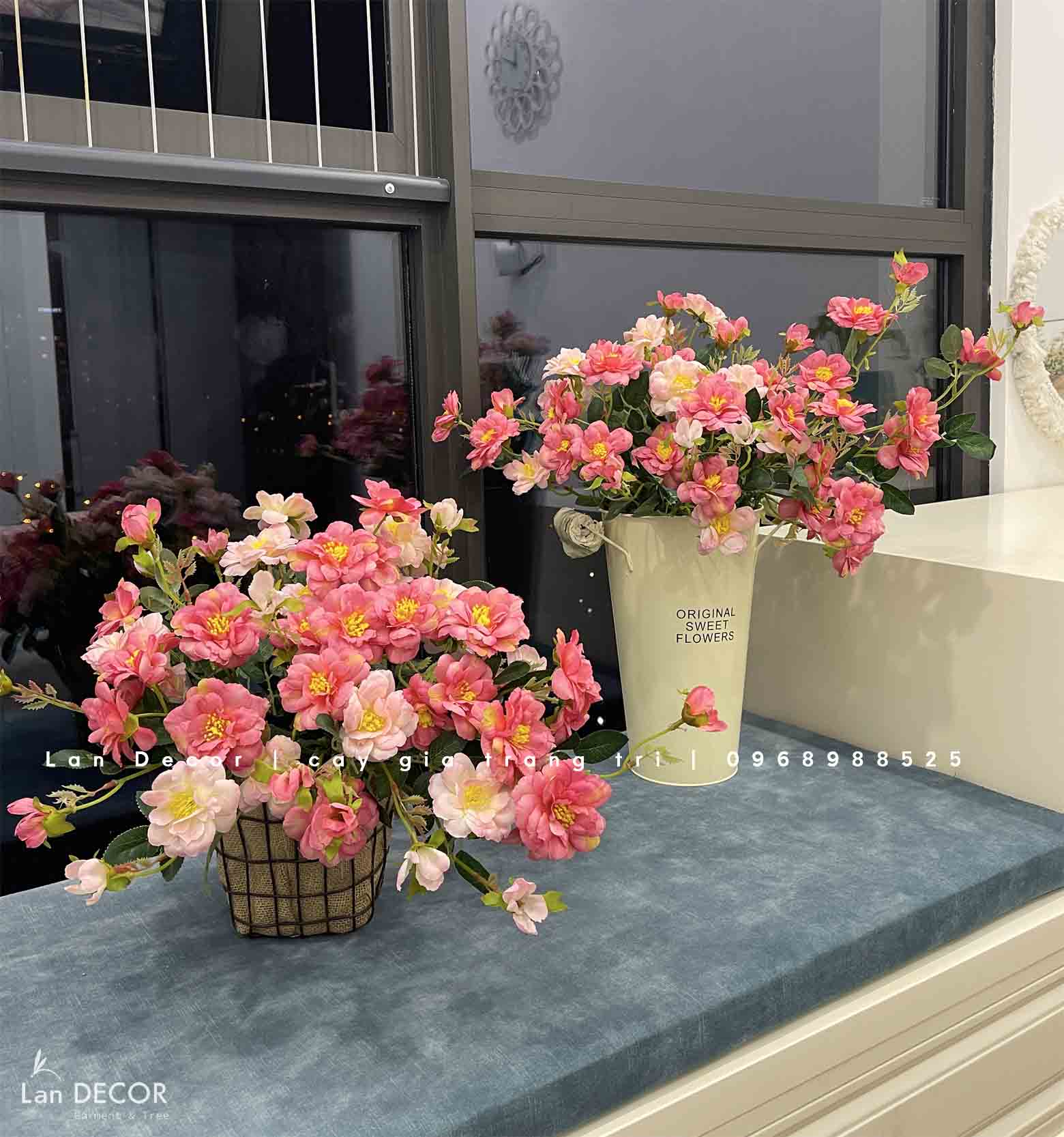 HOA HỒNG MIX CẮM GIỎ THIẾC XINH XẮN- CC841