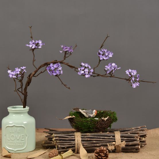 Cành hoa anh đào đỏ (92cm) - HC704
