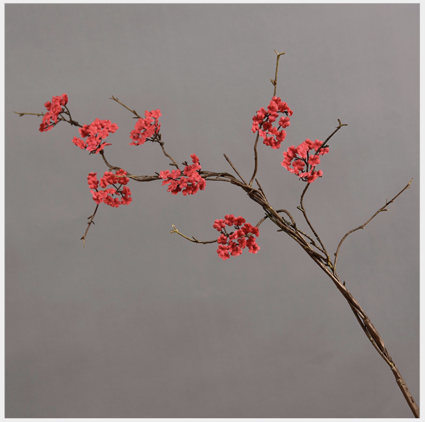 Bộ 3 bình gốm trắng kèm hoa Anh Đào trắng - BH473-2