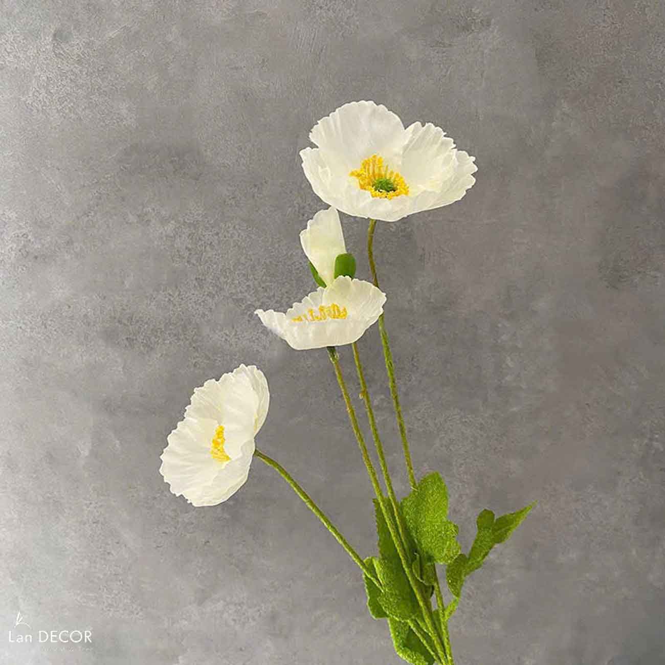 CÀNH HOA ANH TÚC GIẢ TRANG TRÍ (60cm) - HC1081