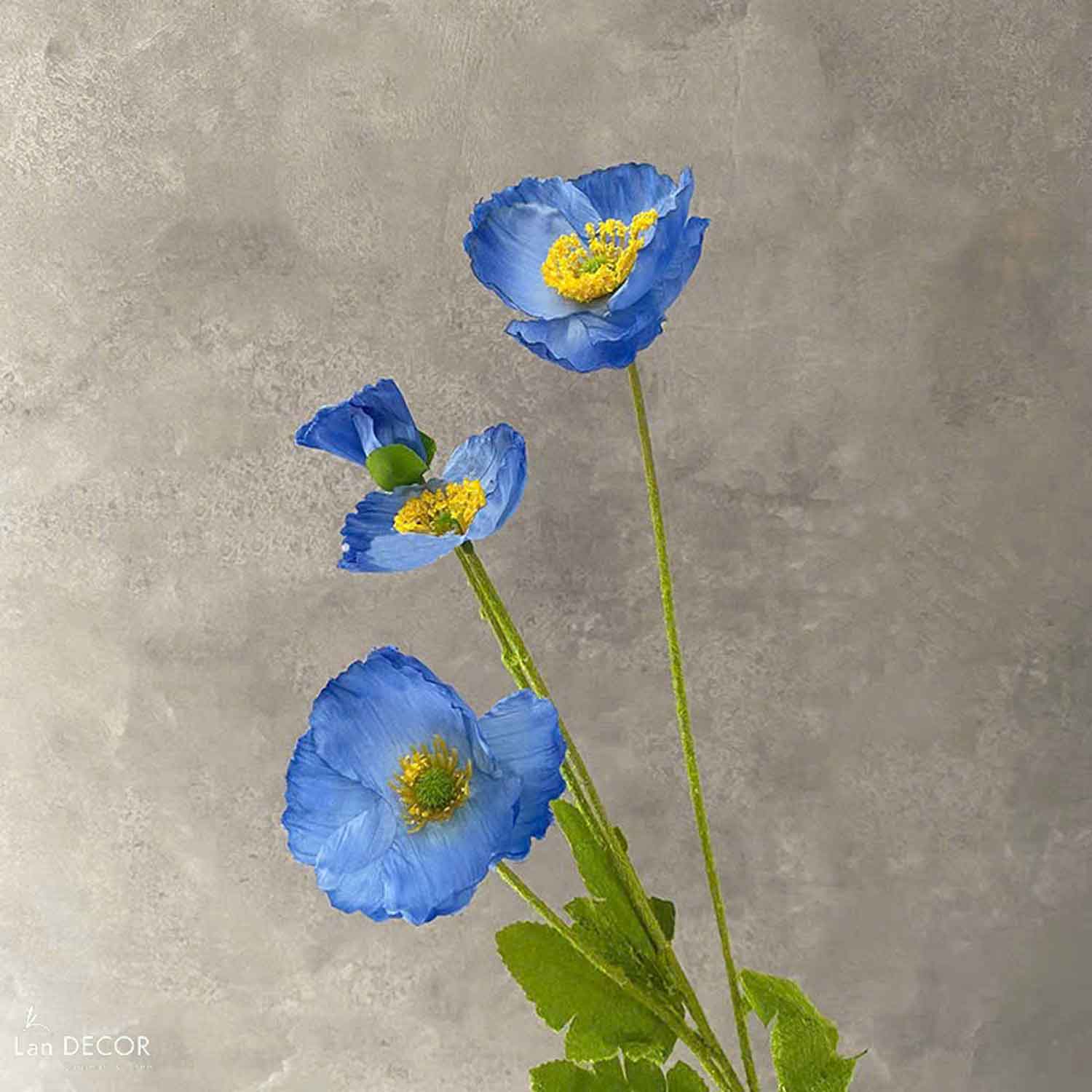 CÀNH HOA ANH TÚC GIẢ TRANG TRÍ (60cm) - HC1081