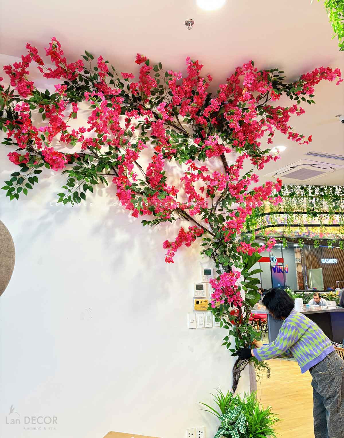 Thiết Kế, Thi Công Tiểu Cảnh Cây Leo Rủ, Kiến Tạo Văn Phòng Xanh - Văn Phòng Vikki Hà Nội