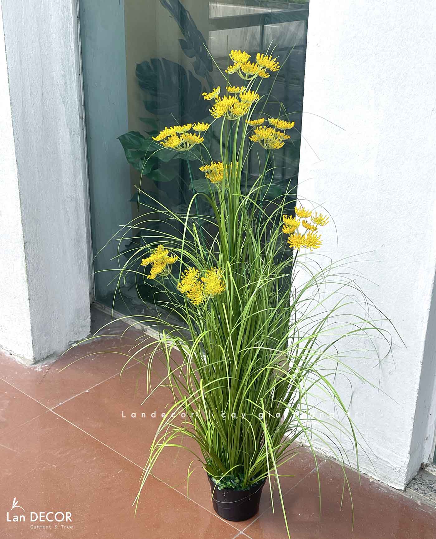 Hoa Hồi Hương Giả-Chậu Hoa Hồi Hương Trang Trí Căn Hộ Đẹp Tự Nhiên  (cao 100cm, tán 55cm)- CC1096