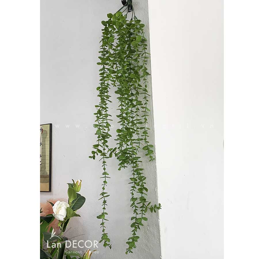 Cụm lá Tai Chuột rủ trang trí LanDecor (100cm) - HC1099