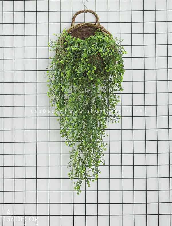 Giỏ cành rủ treo tường vintage Lan Decor - GC216