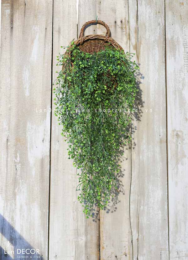 Giỏ cành rủ treo tường vintage Lan Decor - GC216